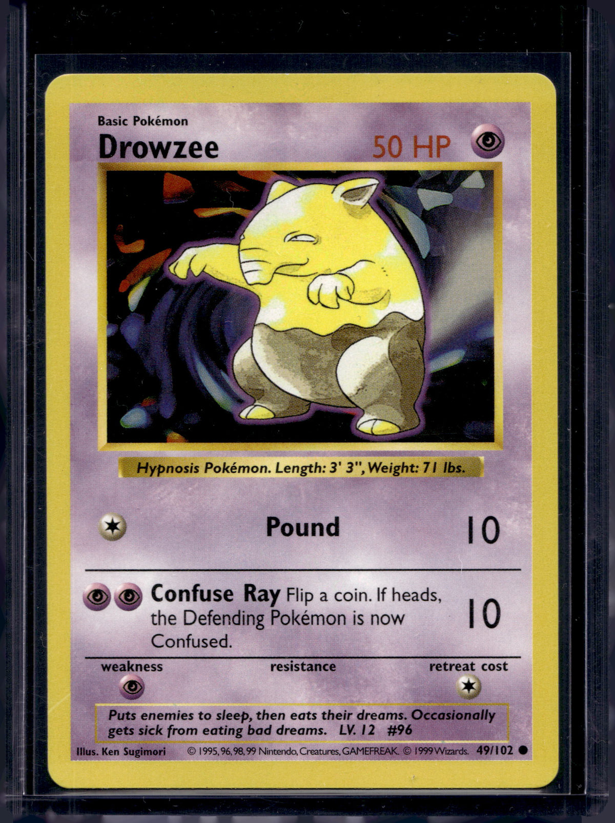 Drowzee (Base Set - Shadowless - Common) 49/102 Raw
