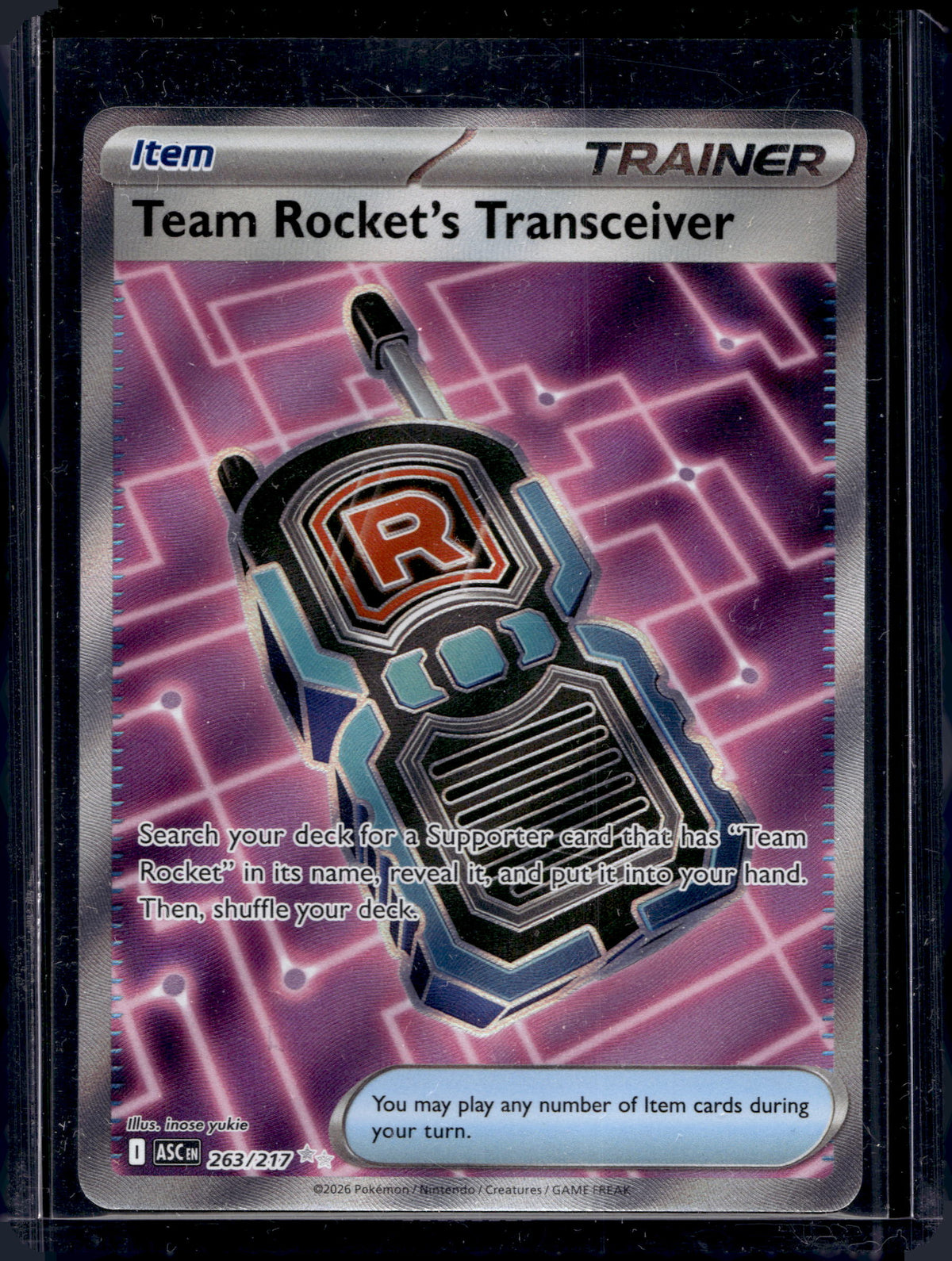 Team Rocket's Transceiver 263/217 Raw RookieLegends