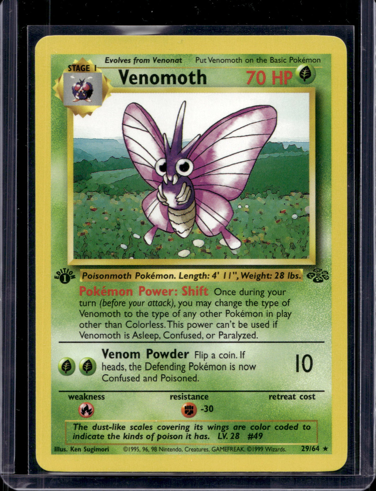 Venomoth (Jungle - 1st Edition Common) 29/64 Raw