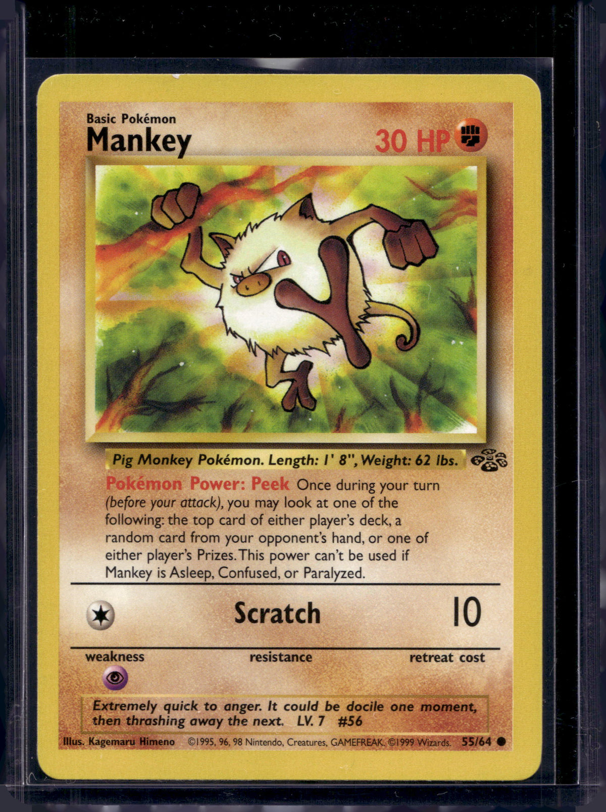 Mankey (Jungle - Unlimited) 55/64 Raw