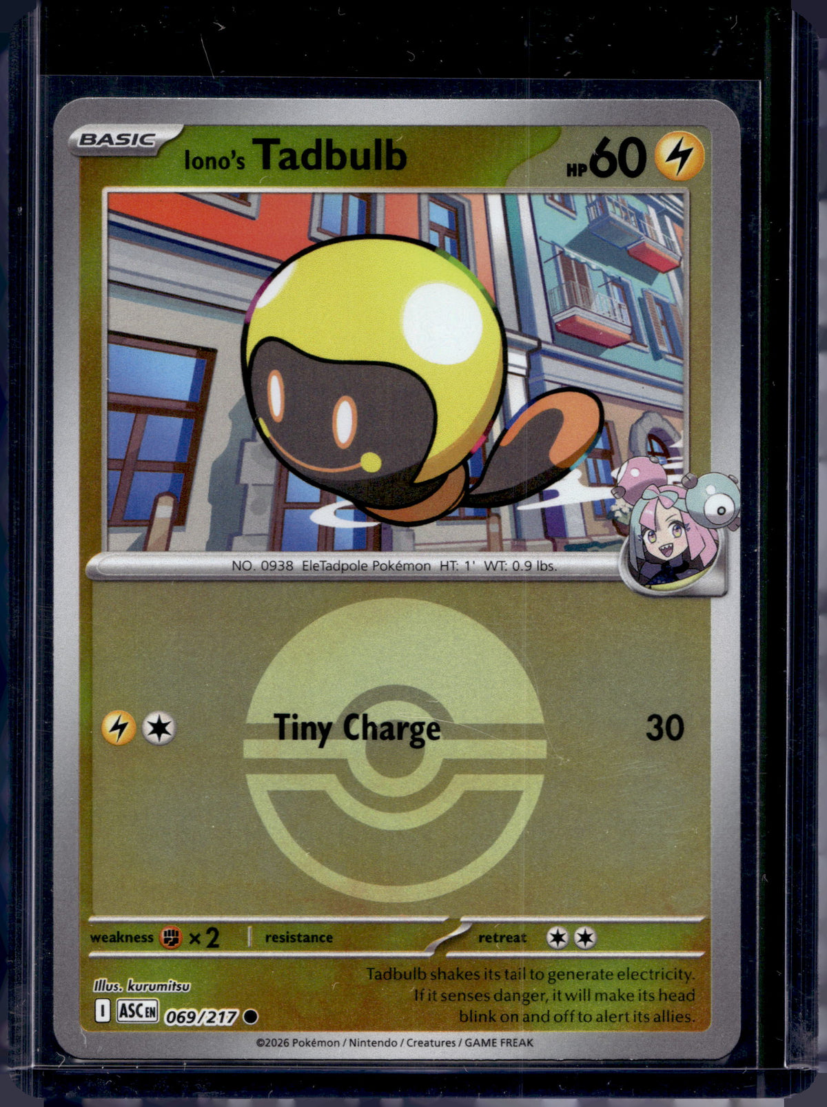 Iono's Tadbulb (Poke Ball) 069/217 Raw RookieLegends