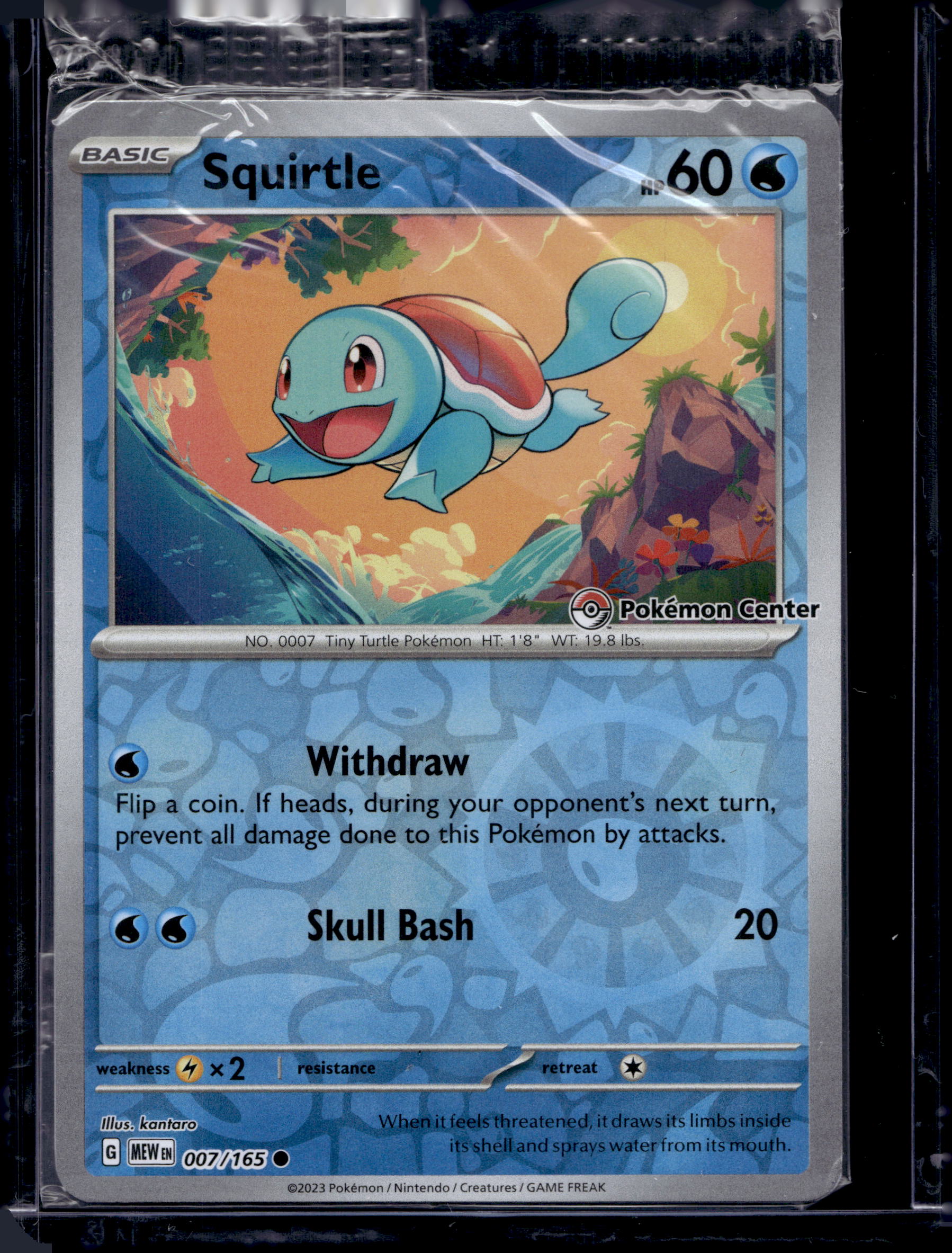 Squirtle - Pokemon Center Stamped - Sealed Promo - 007/165 Raw RookieLegends