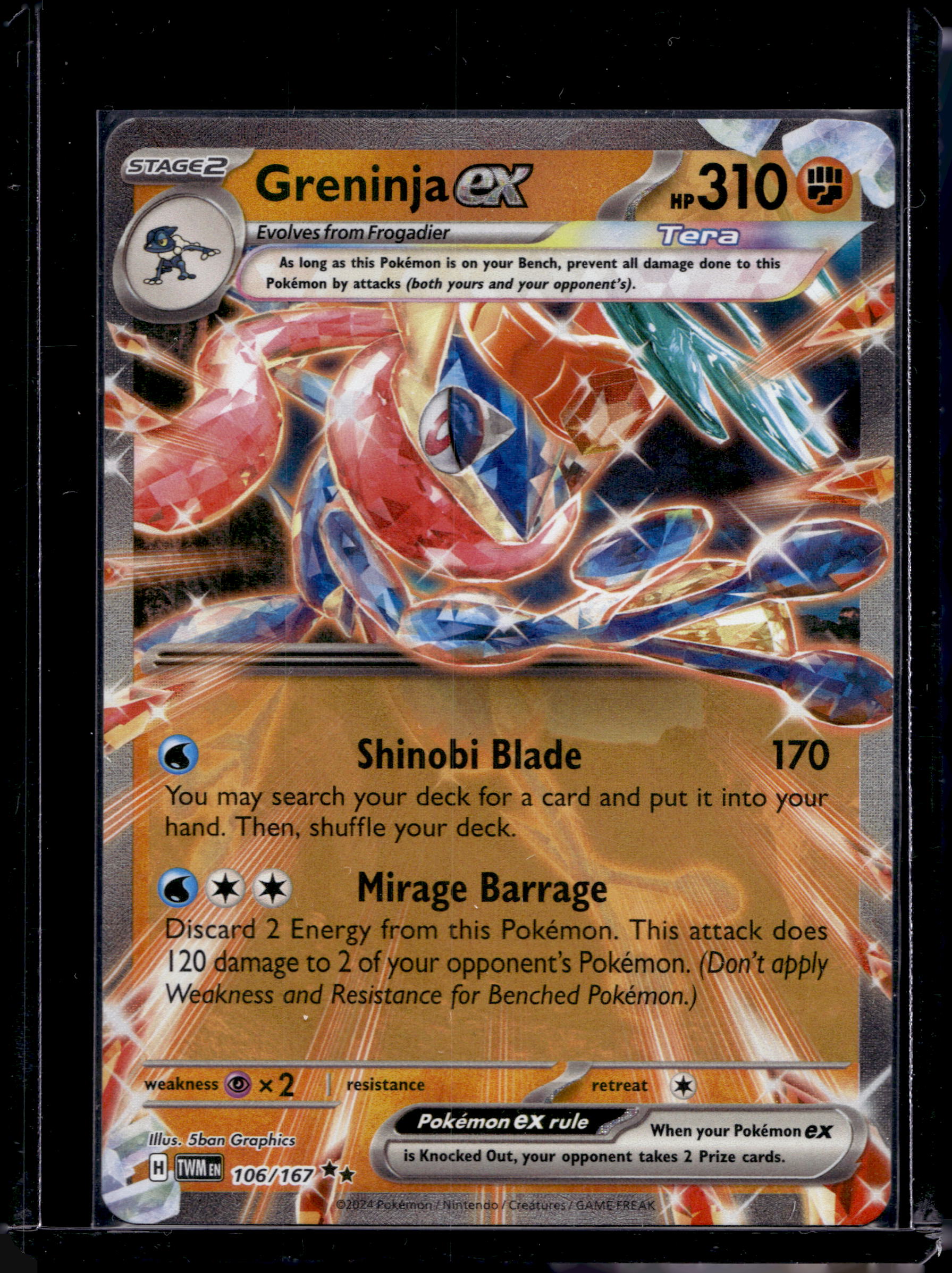 Geninja Ex 106/167 Raw RookieLegends