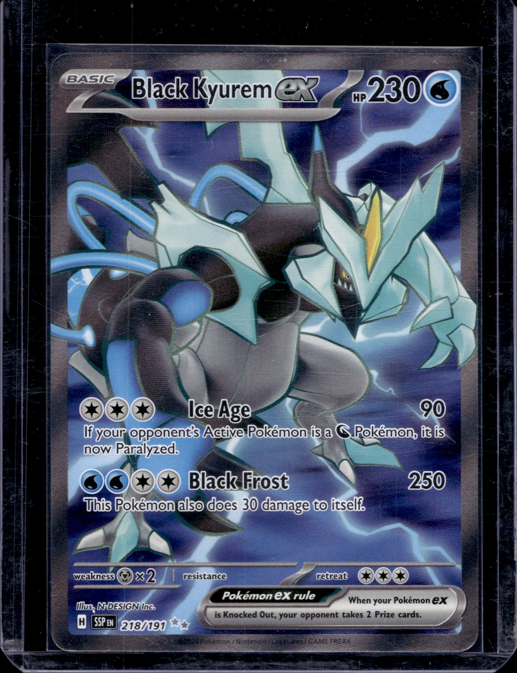 Black Kyurem Ex 218/191 Raw RookieLegends