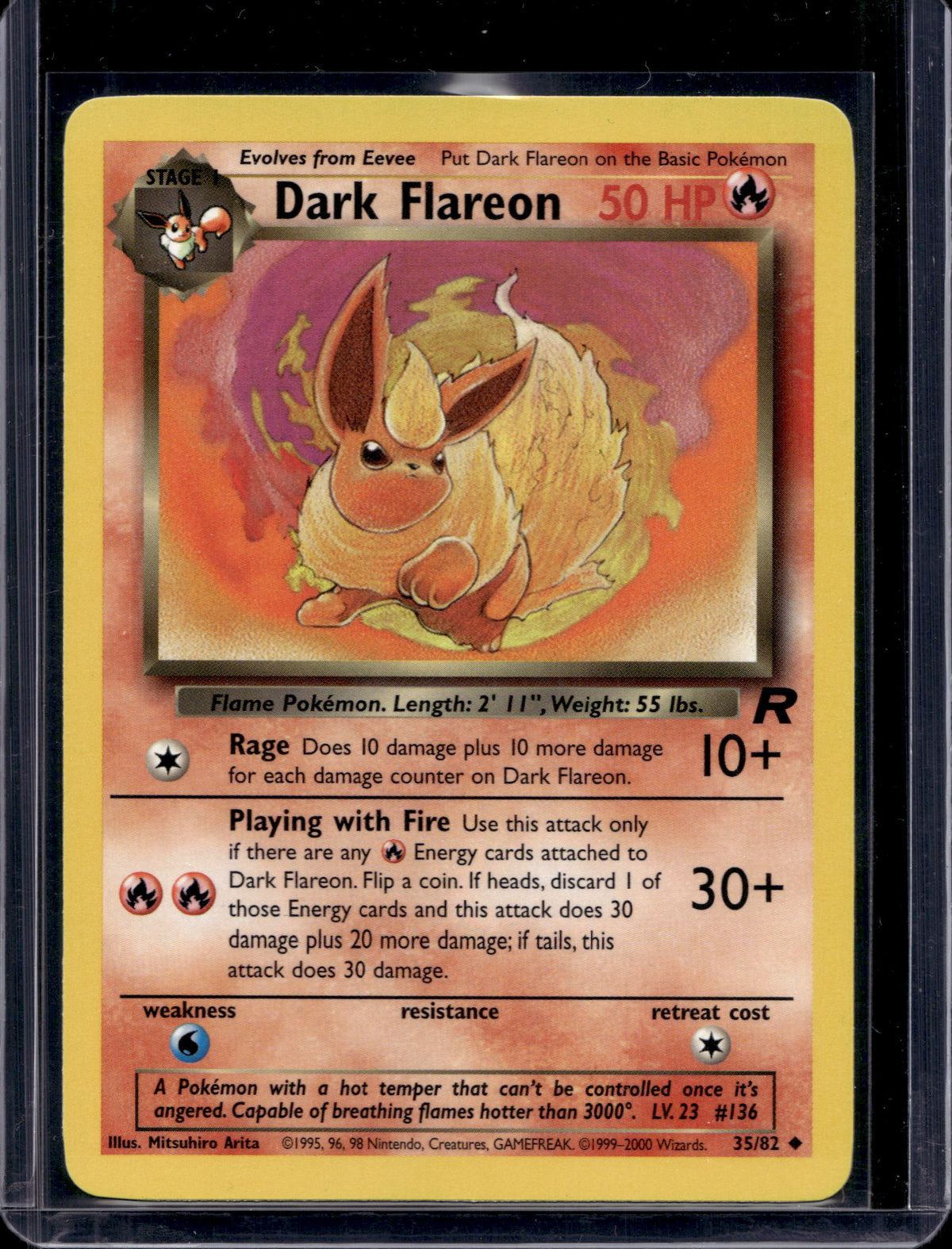 Dark Flareon (Team Rocket's - Unlimited) 35/82 Raw