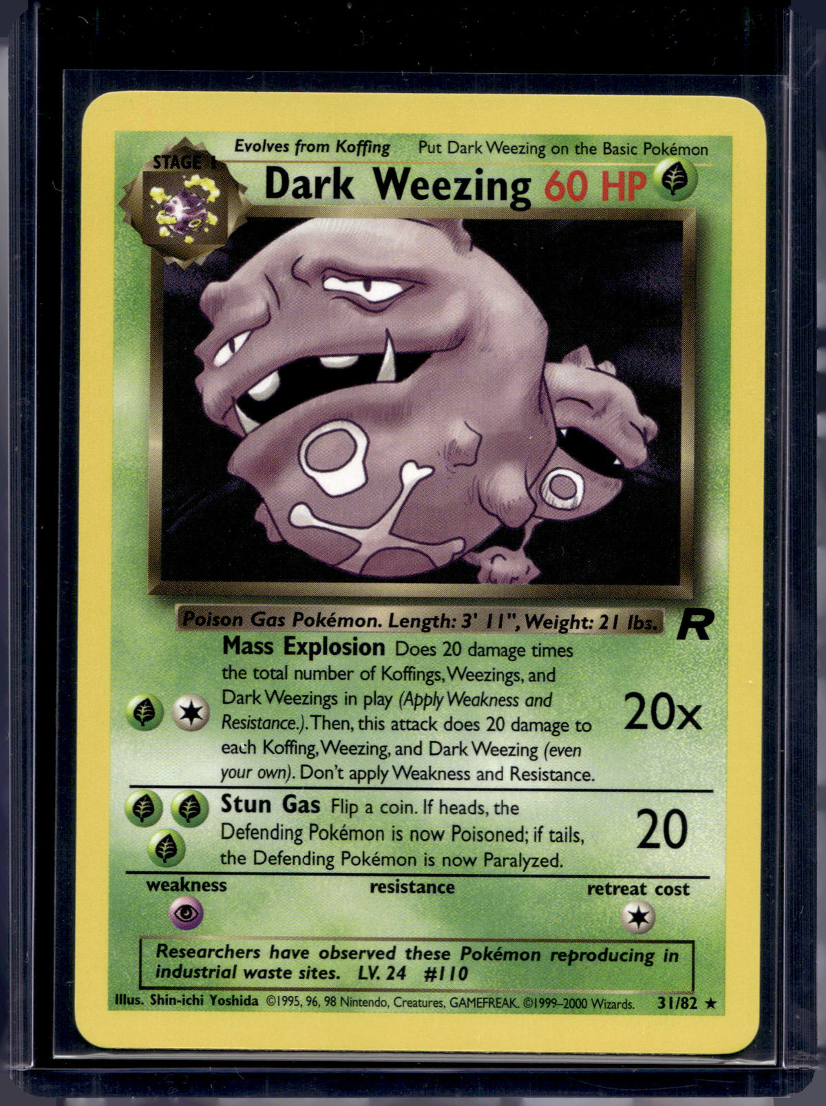 Dark Weezing (Team Rocket's - Unlimited) 31/82 Raw