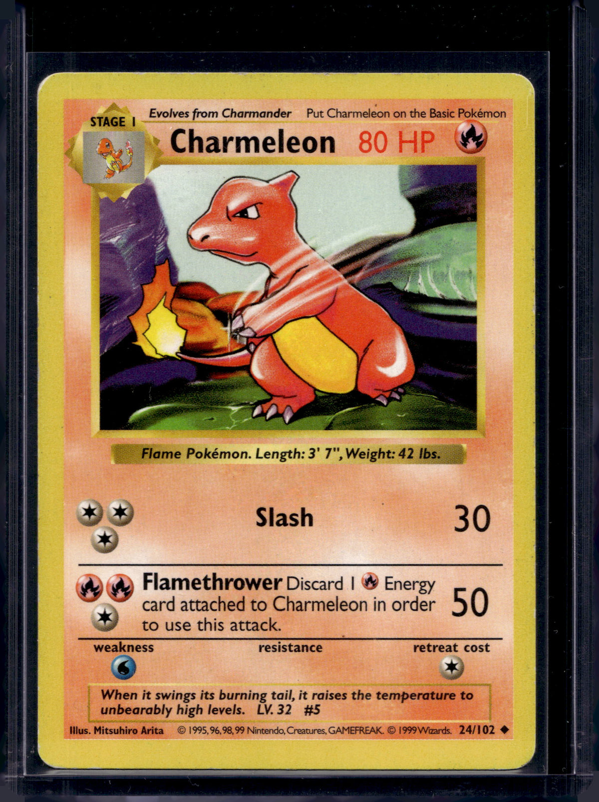 Charmeleon (Base Set - Shadowless - Common) 24/102 Raw