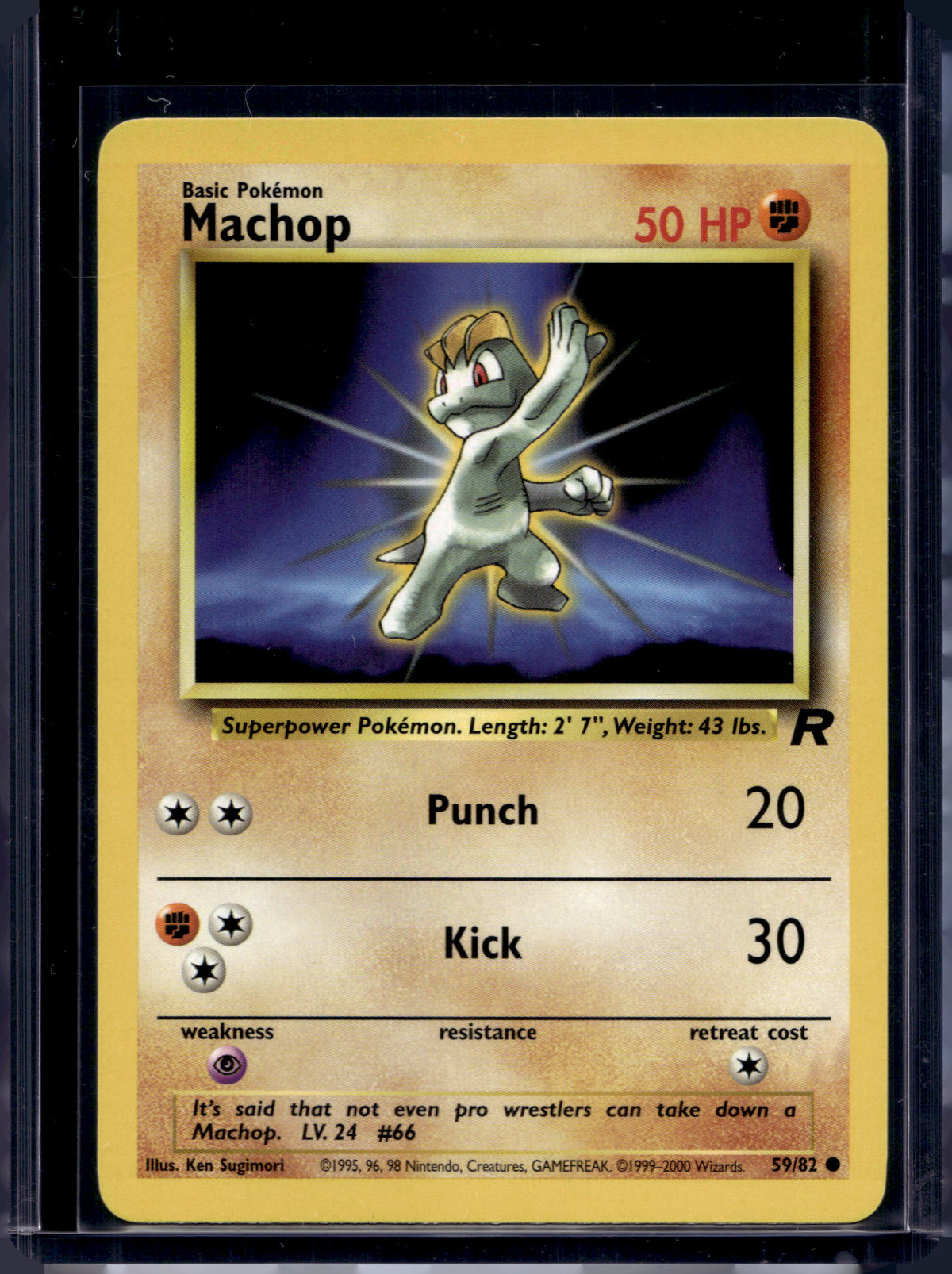 Machop (Team Rocket's - Unlimited) 59/82 Raw