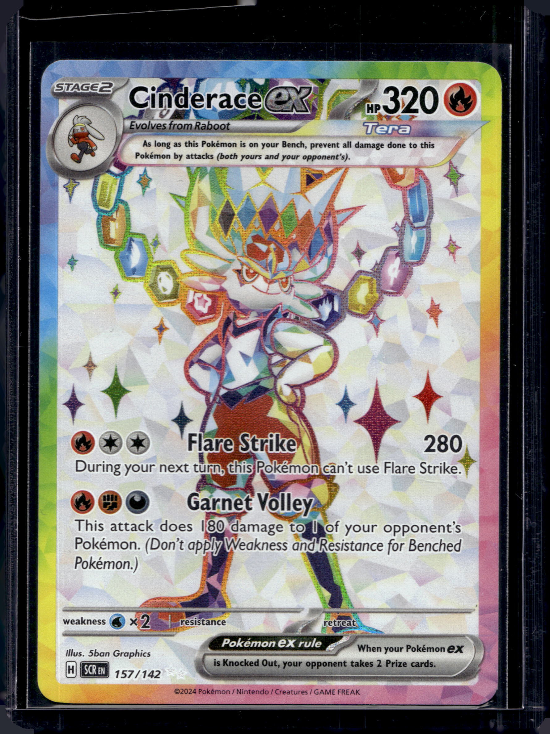 Cinderace ex 157/142 Raw RookieLegends