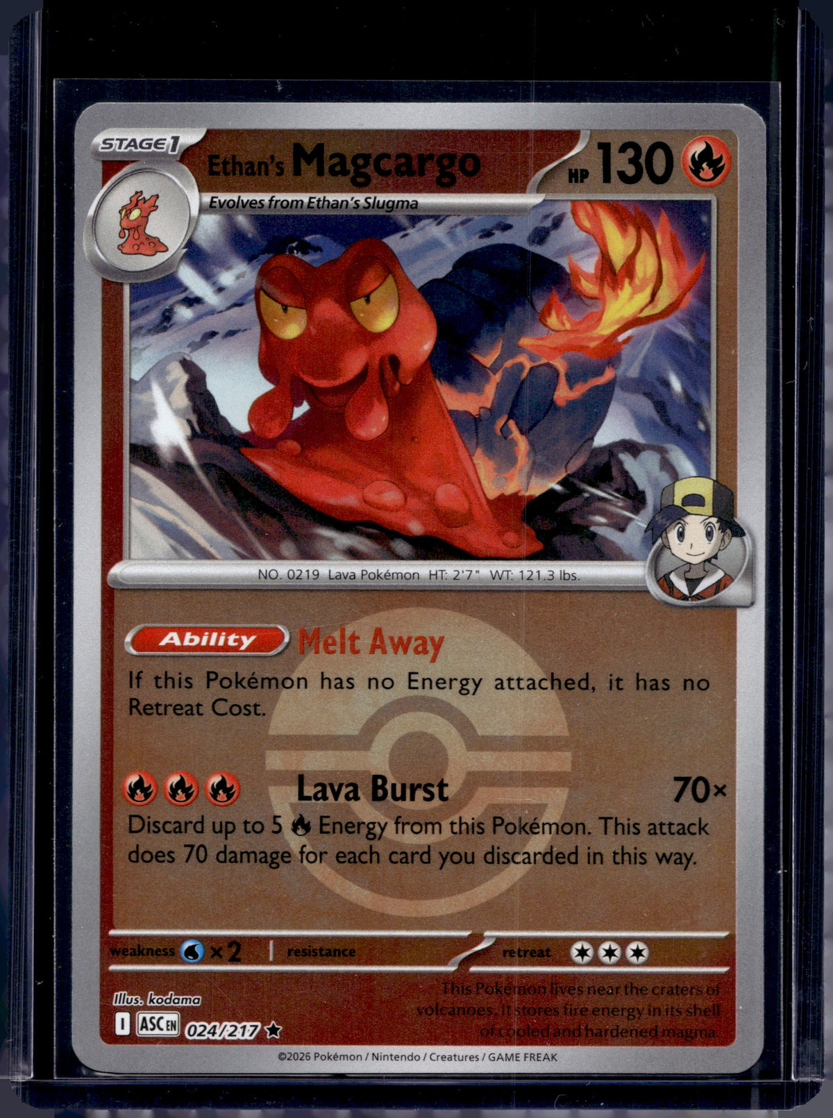 Ethan's Magcargo (Poke Ball) 024/217 Raw RookieLegends