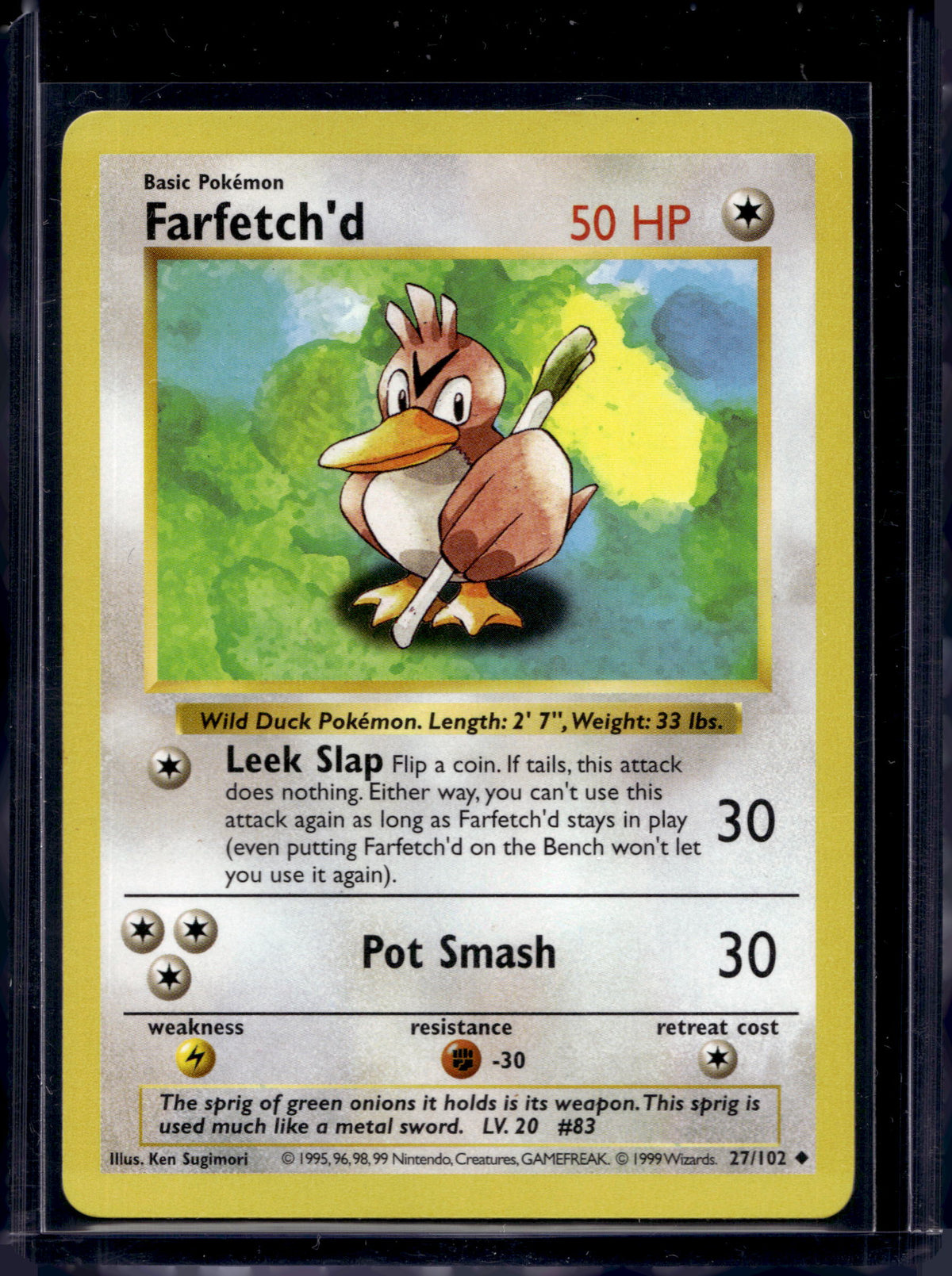 Farfetch'd (Base Set - Shadowless - Common) 27/102 Raw