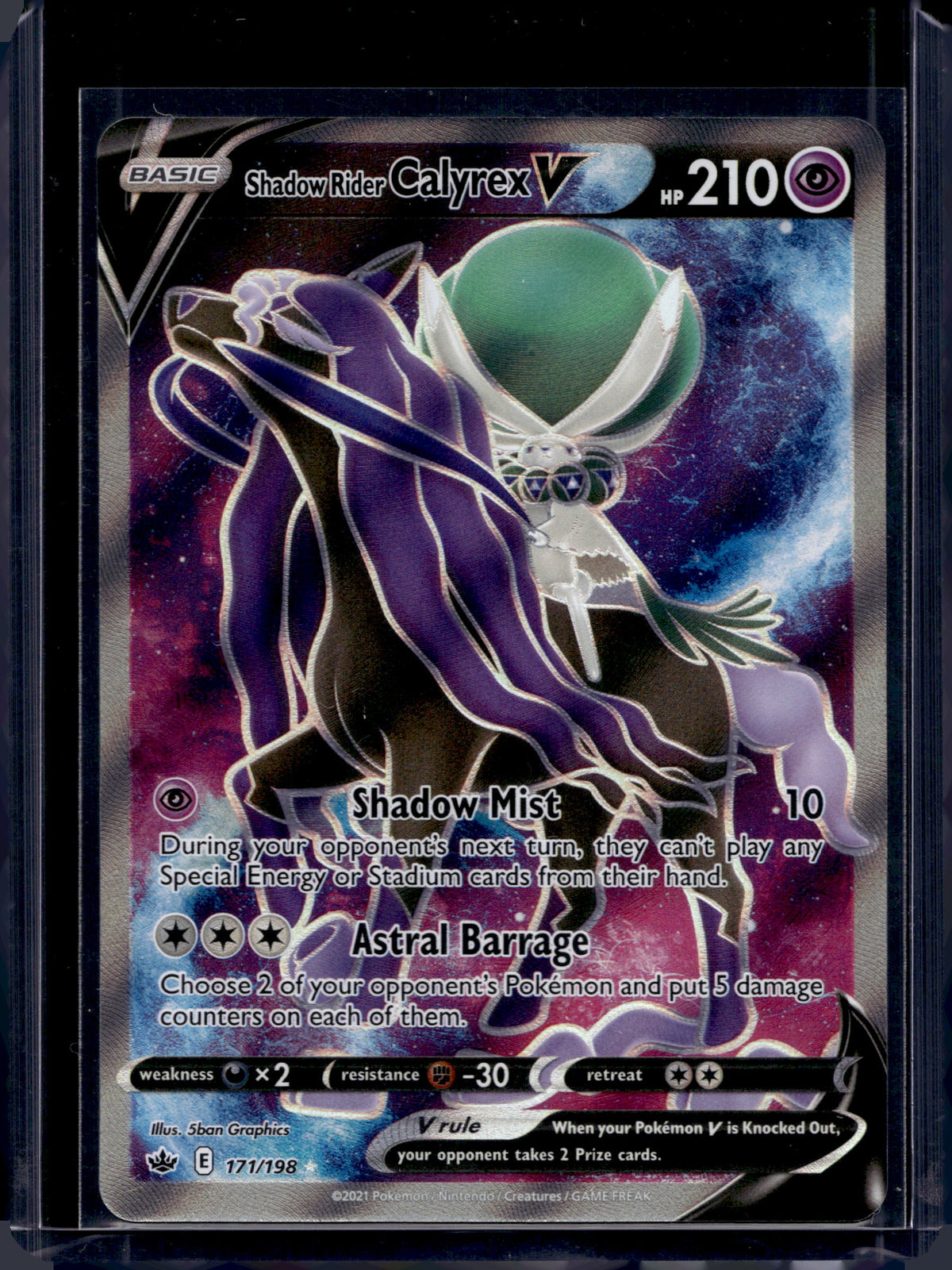Shadow Rider Calyrex V (Full Art) 171/198 Raw