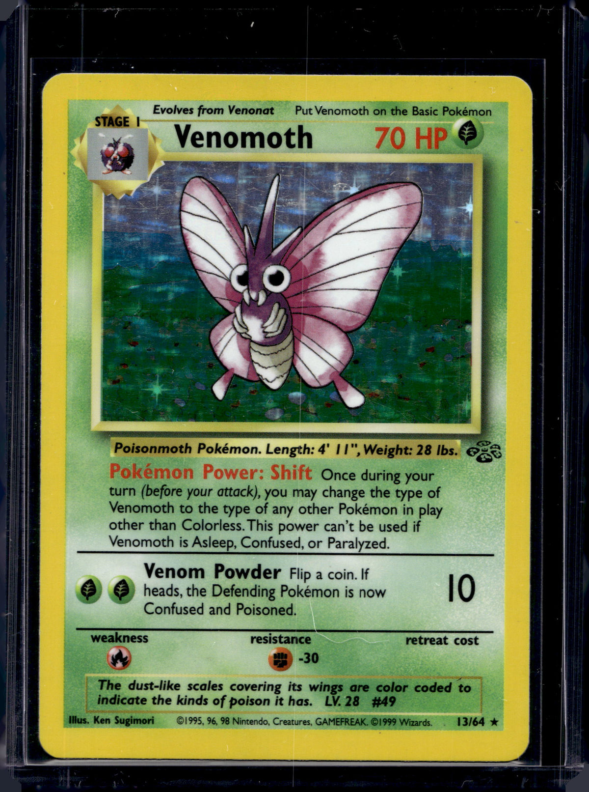 Venomoth (Jungle - Holofoil) 13/64 Raw
