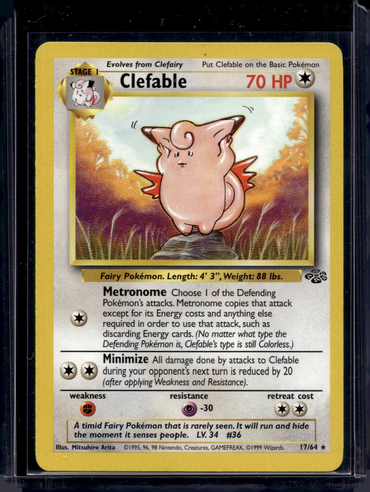 Clefable (Jungle - Unlimited) 17/64 Raw