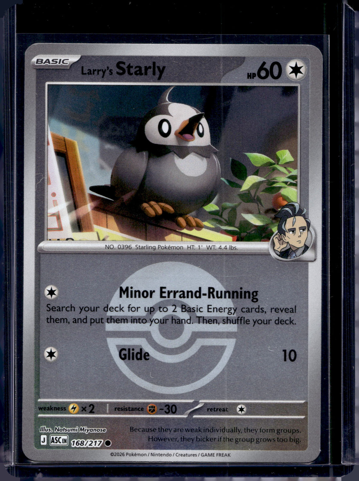 Larry's Starly (Poke Ball) 168/217 Raw RookieLegends