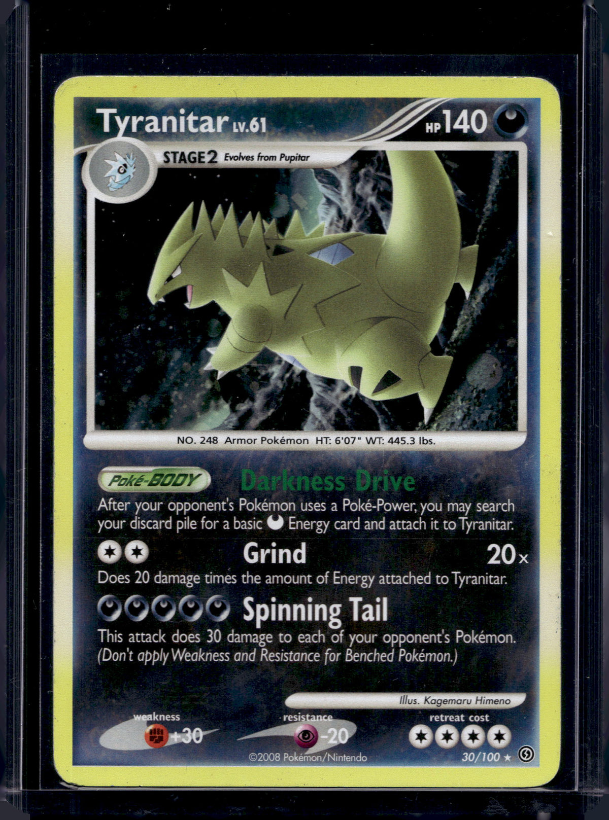 Tyranitar (DP Stormfront) - Holofoil - 30/100 Raw