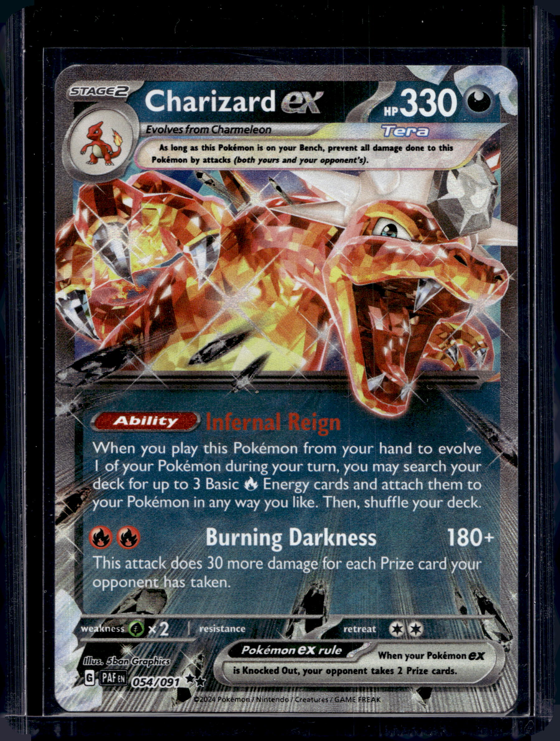 Charizard ex 054/091 Raw RookieLegends