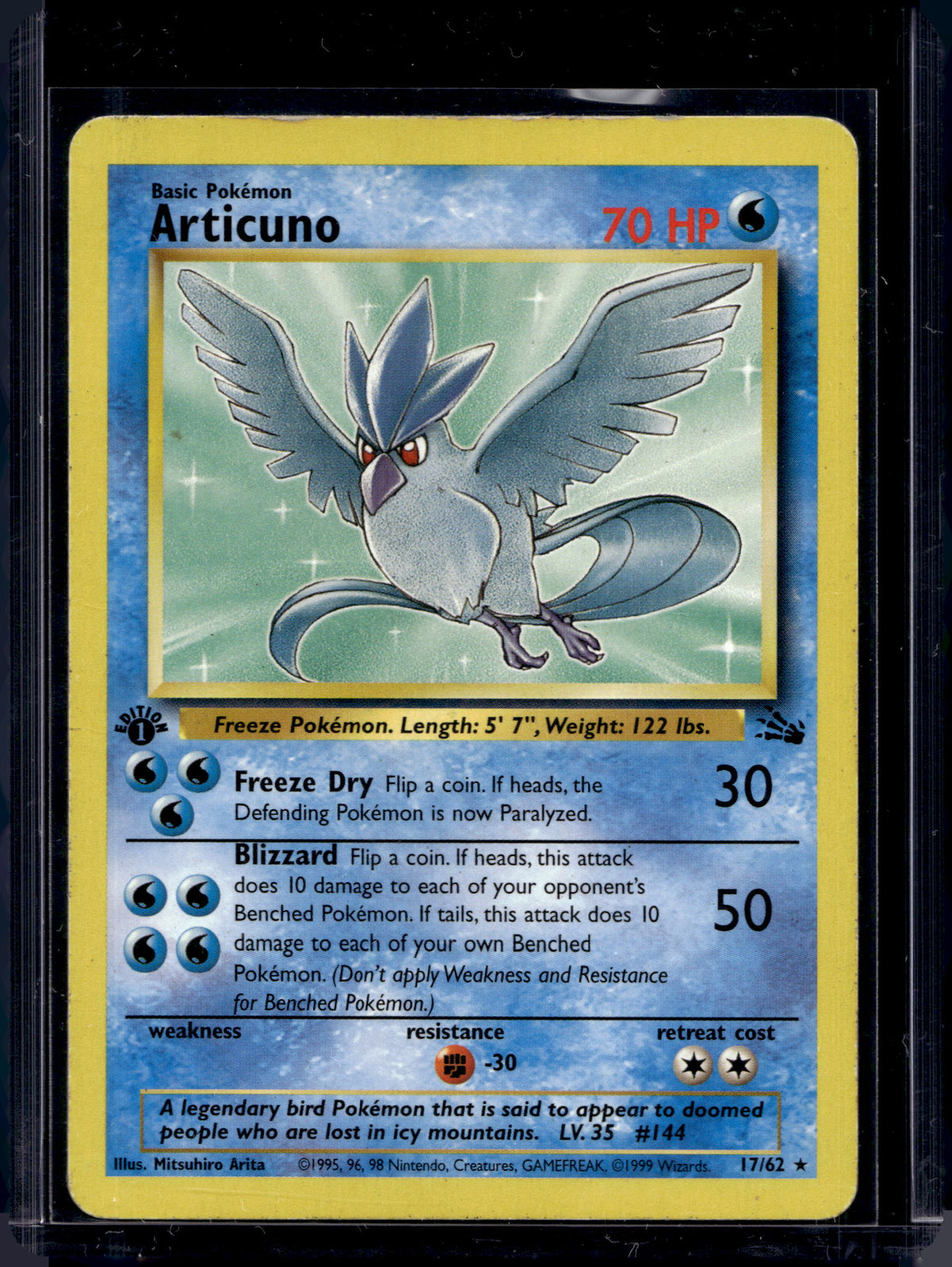Articuno (Fossil - 1St Edition) 17/62 Raw