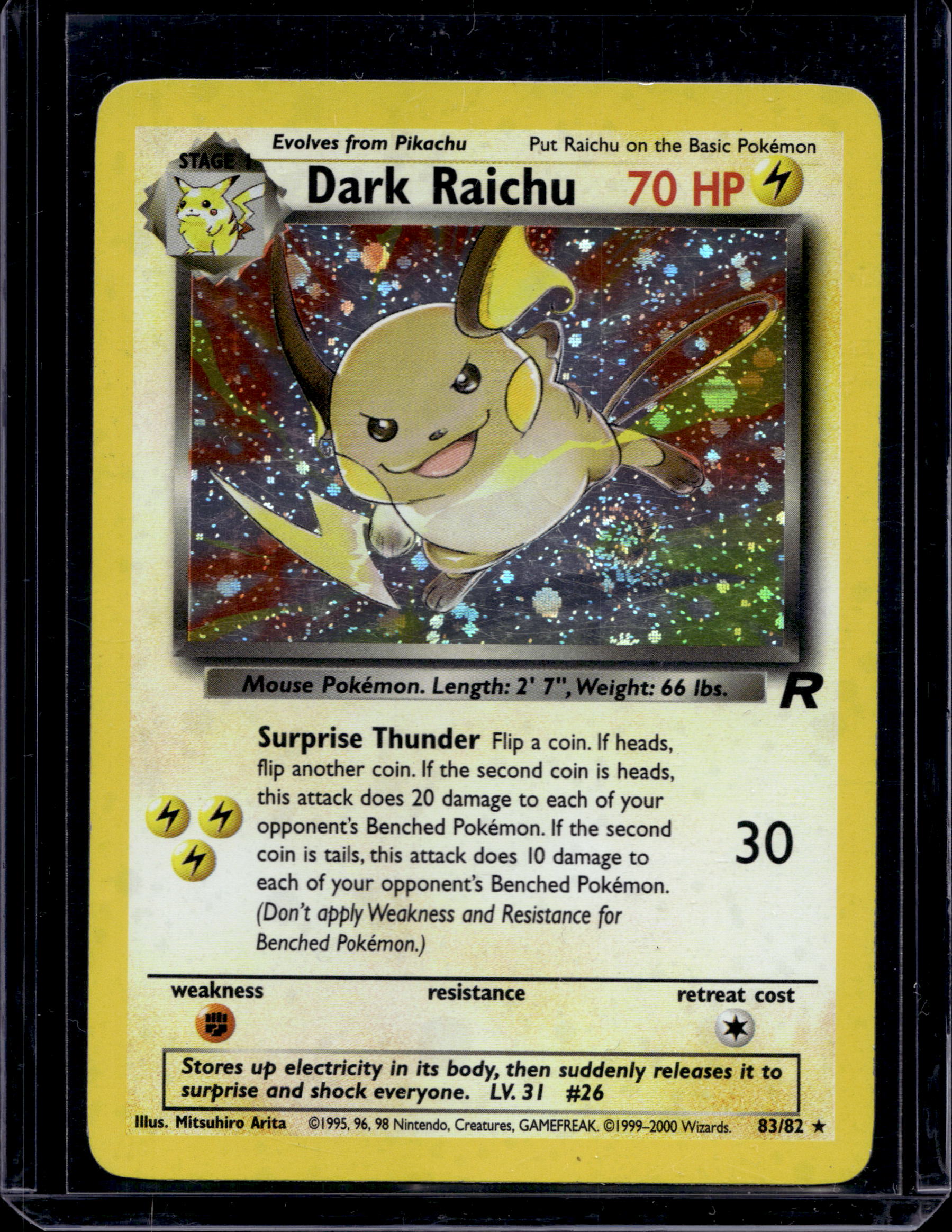 Dark Raichu 83/82 Raw RookieLegends