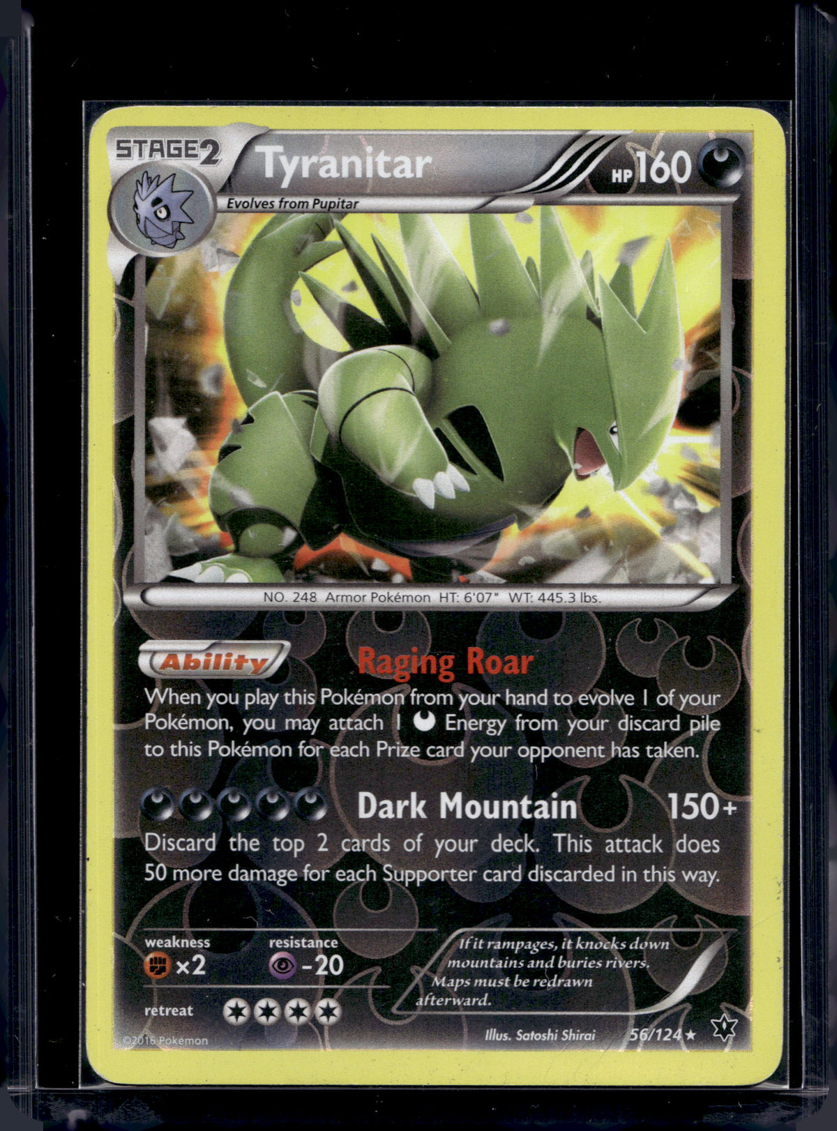 Tyranitar - Reverse Holofoil - 56/124 Raw
