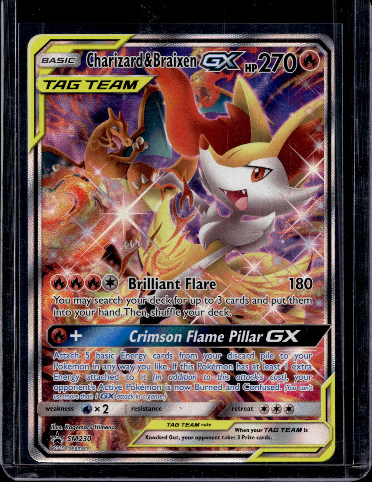 Charizard & Braixen GX SM230 Raw