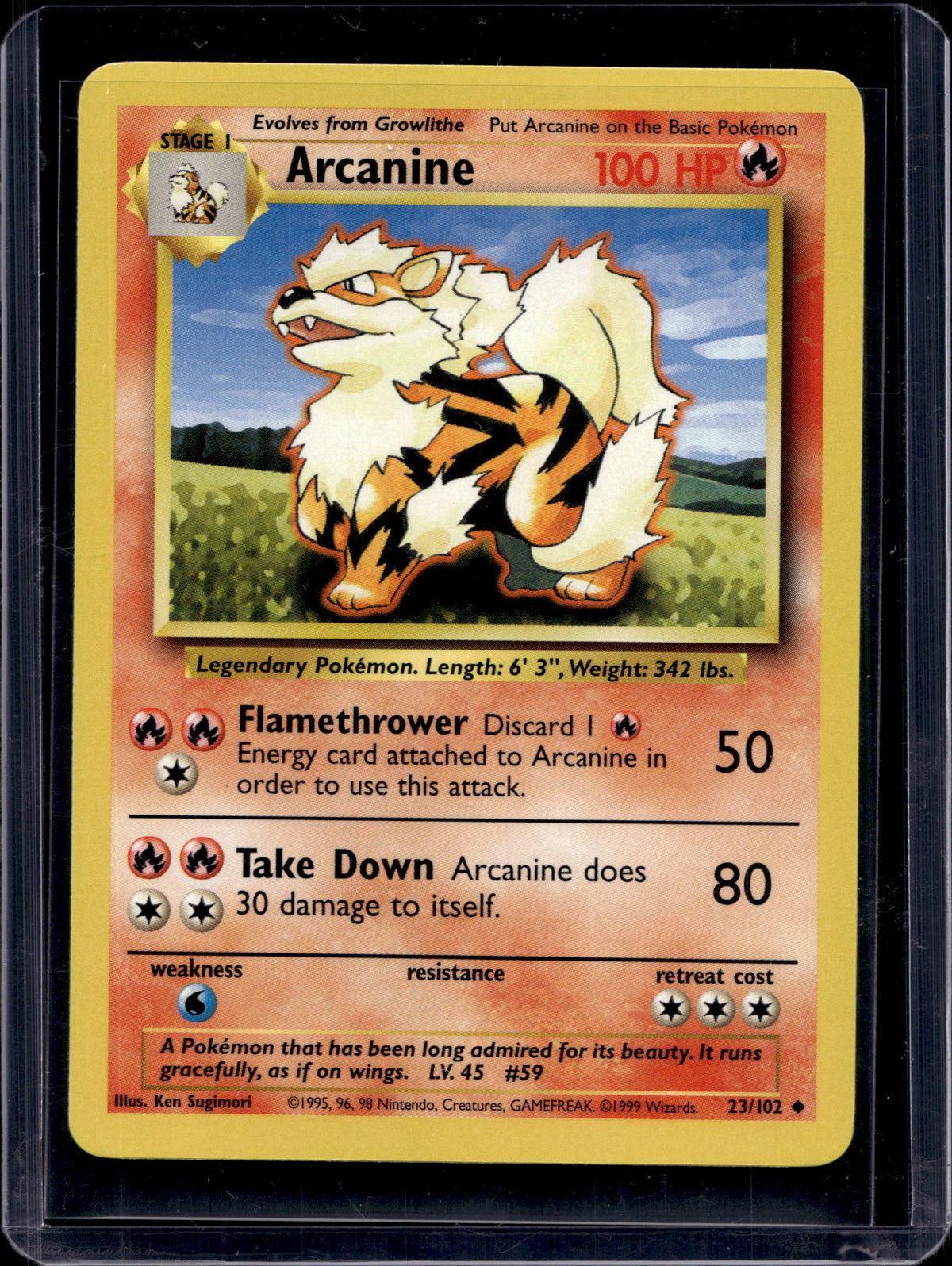 Arcanine (Base Set - Unlimited) 23/102 Raw