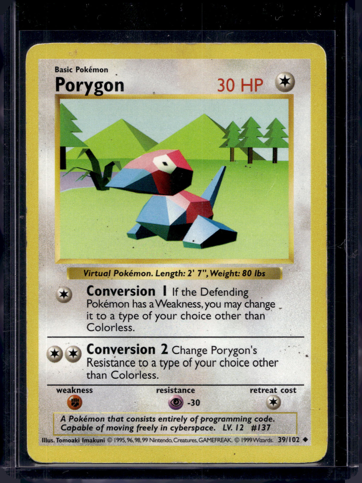 Porygon (Base Set - Shadowless - Common) 39/102 Raw
