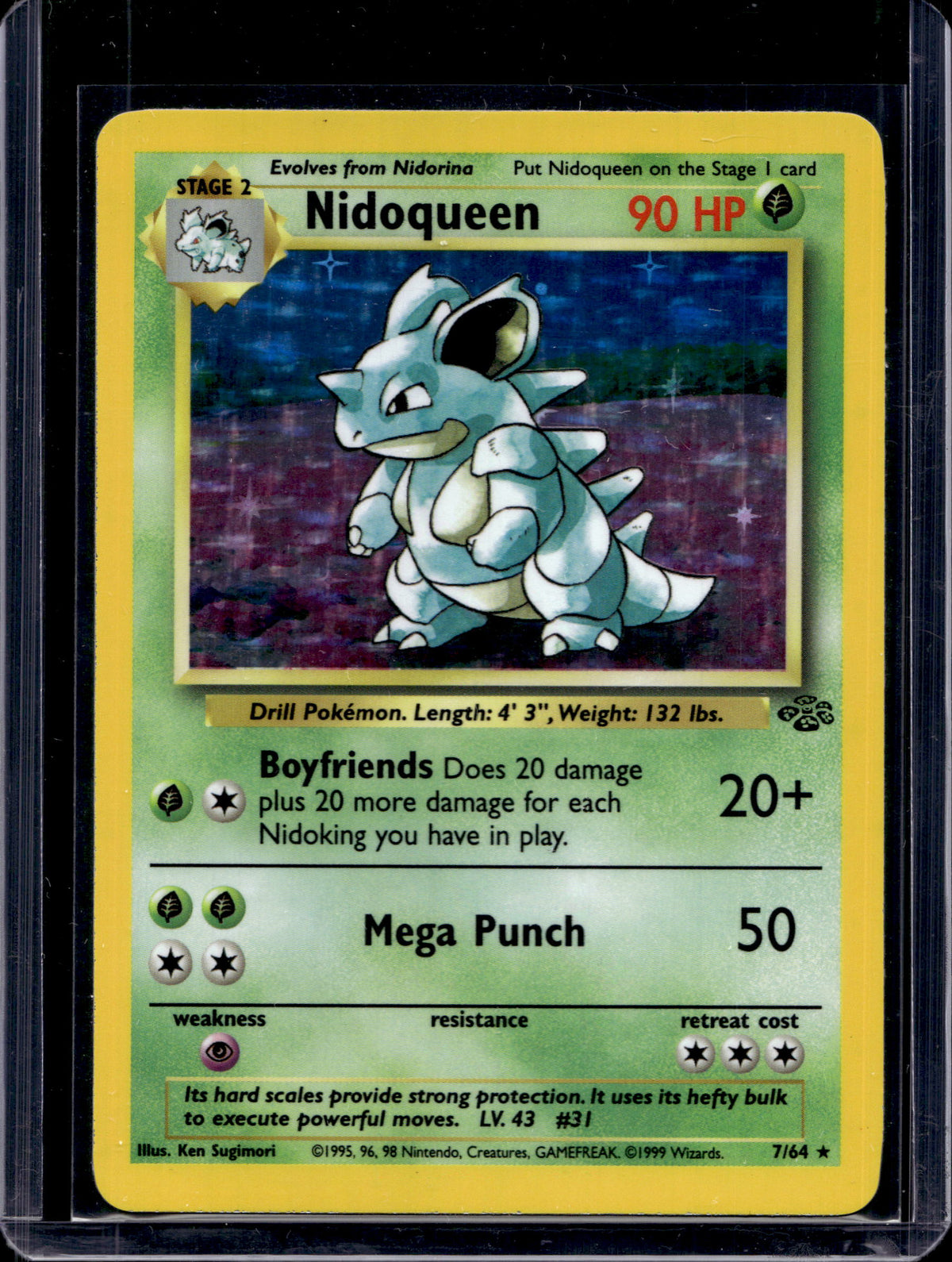 Nidoqueen (Jungle - Holofoil) 7/64 Raw