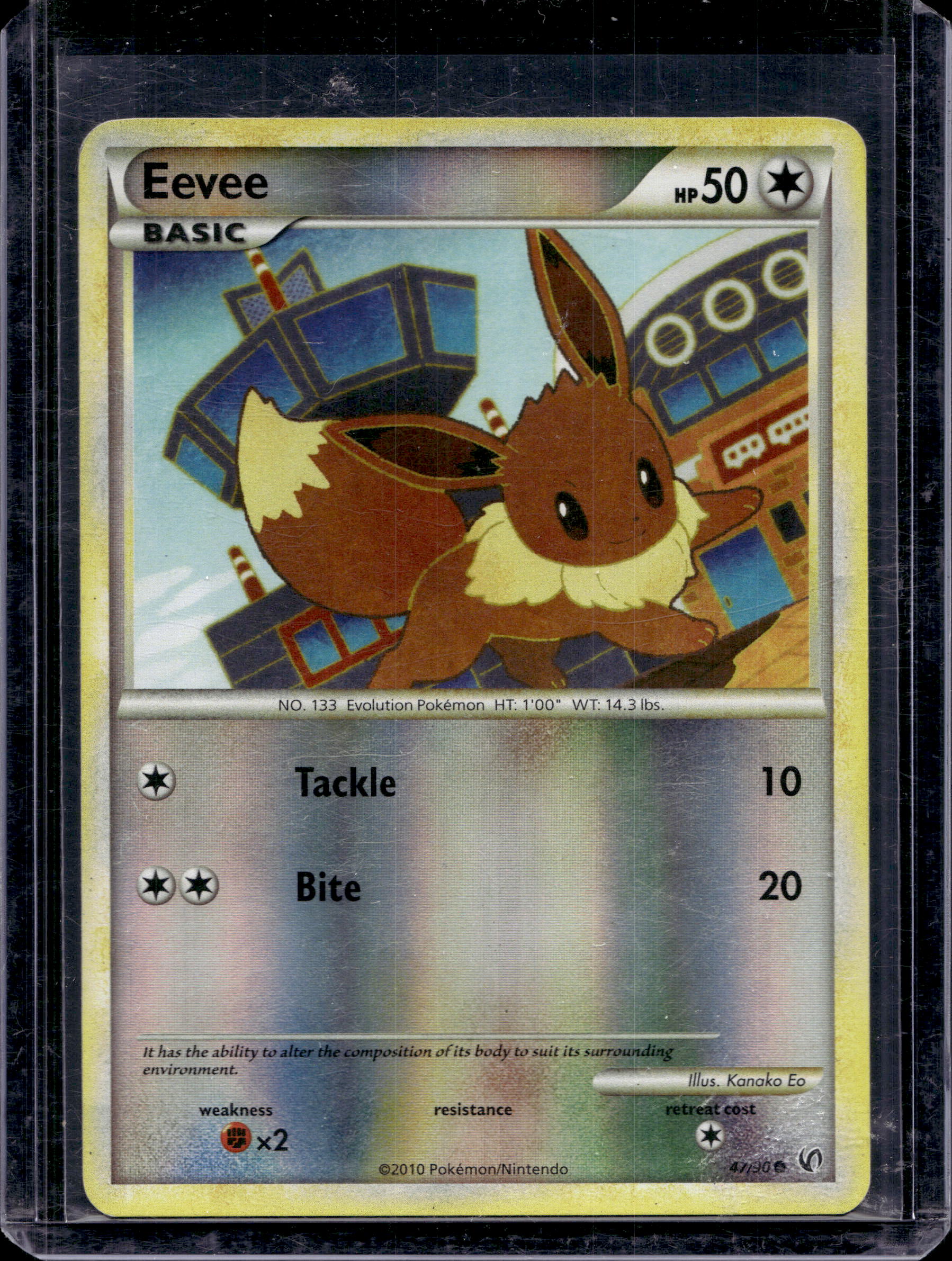 Eevee 47/90 Reverse Holofoil Raw RookieLegends