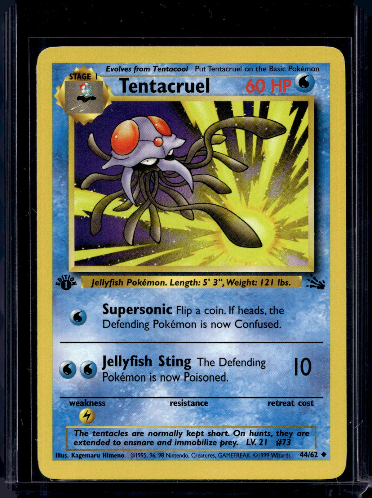 Tentacruel (Fossil - 1St Edition) 44/62 Raw