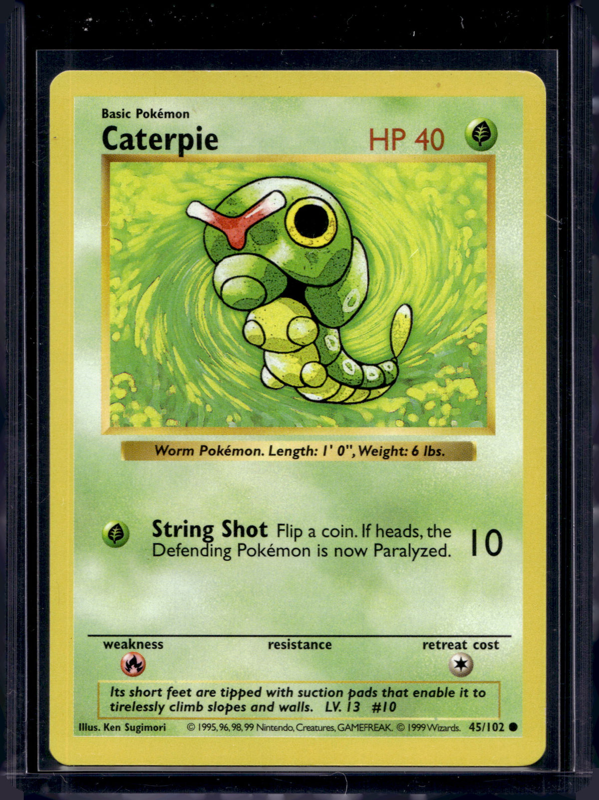 Caterpie (Base Set - Shadowless - Common) 45/102 Raw