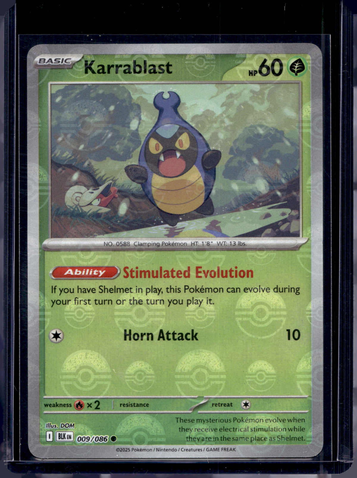 Karrablast (Poke Ball Pattern) 009/086 Raw RookieLegends