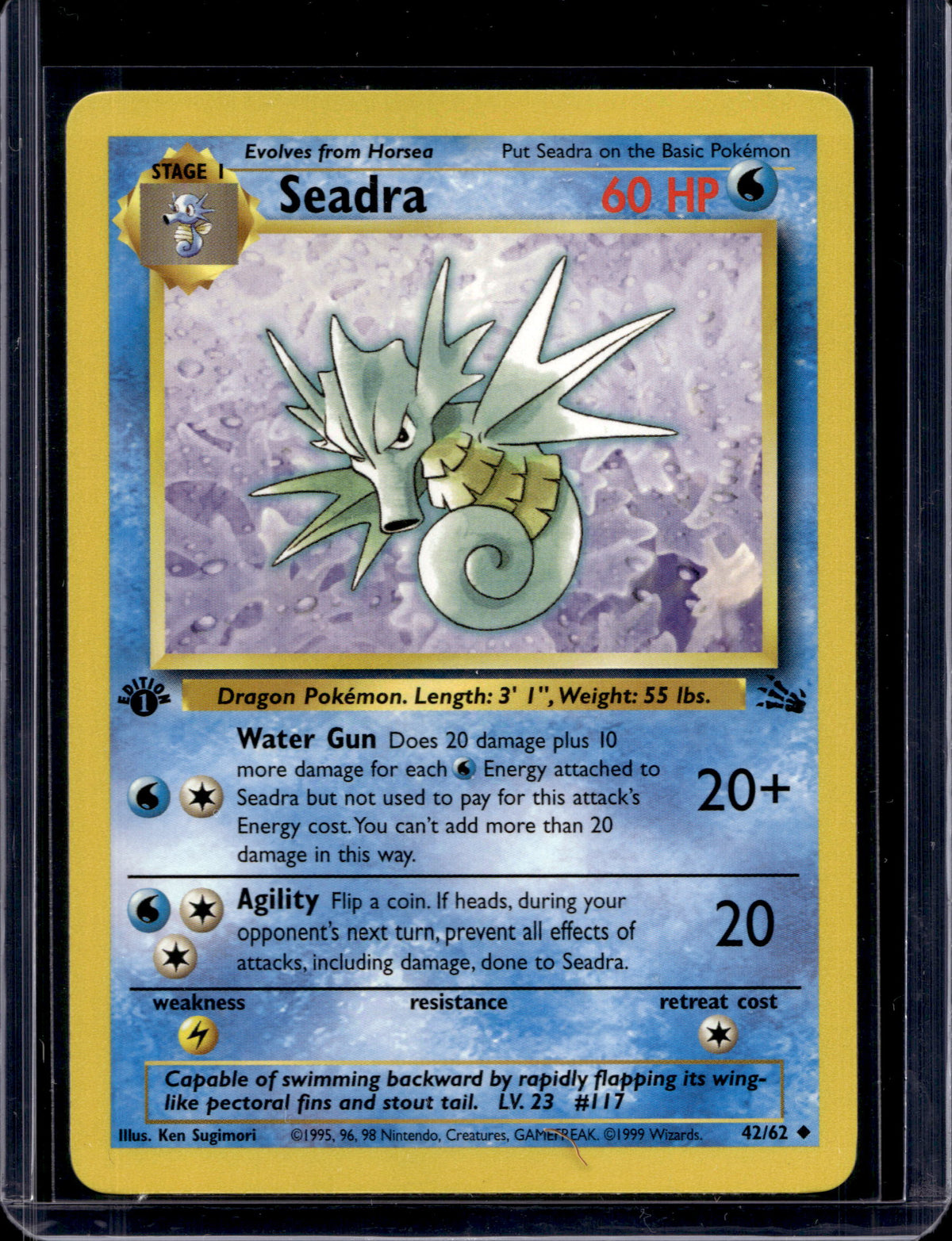 Seadra (Fossil - 1St Edition) 42/62 Raw