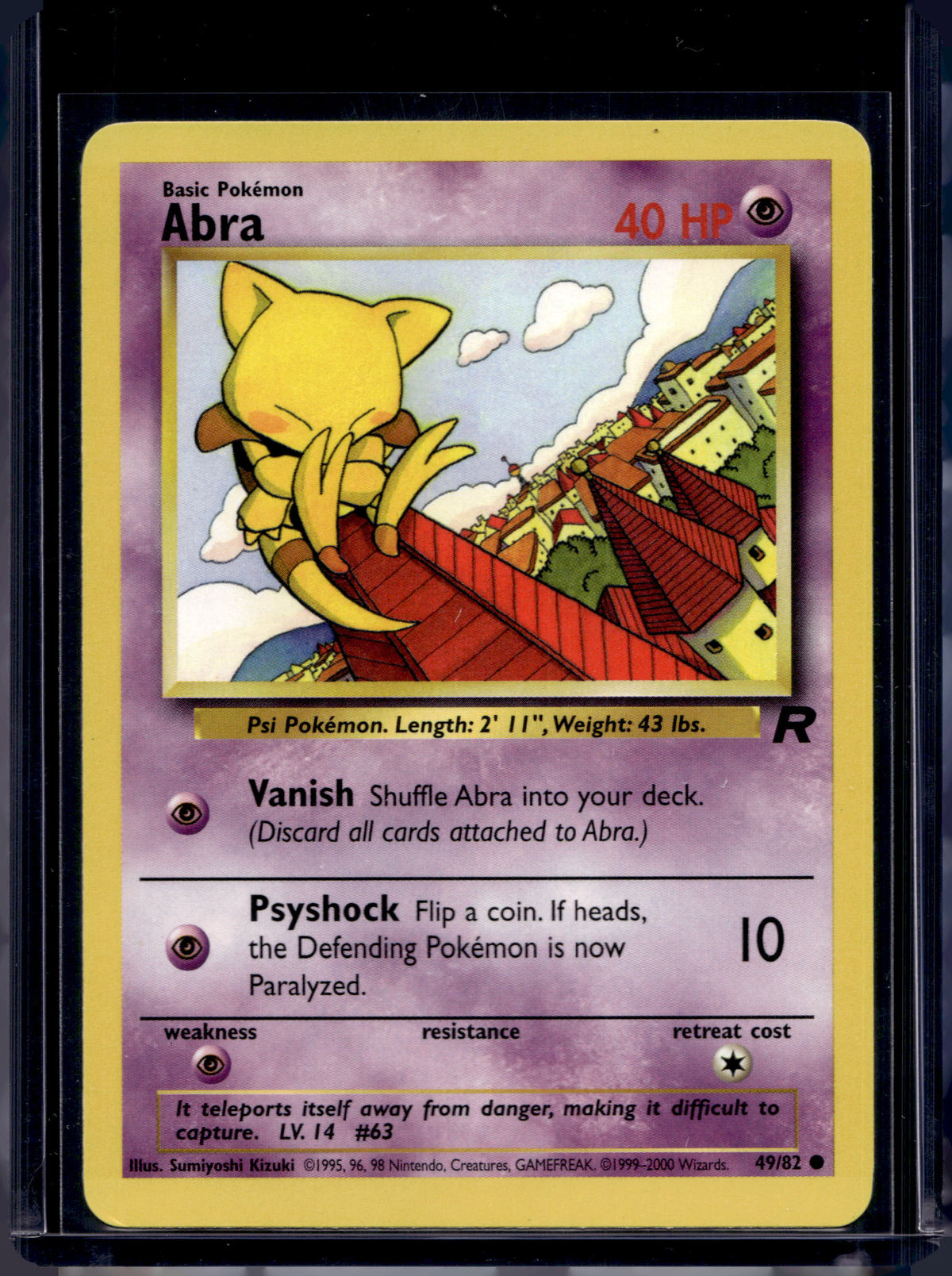 Abra (Team Rocket's - Unlimited) 49/82 Raw