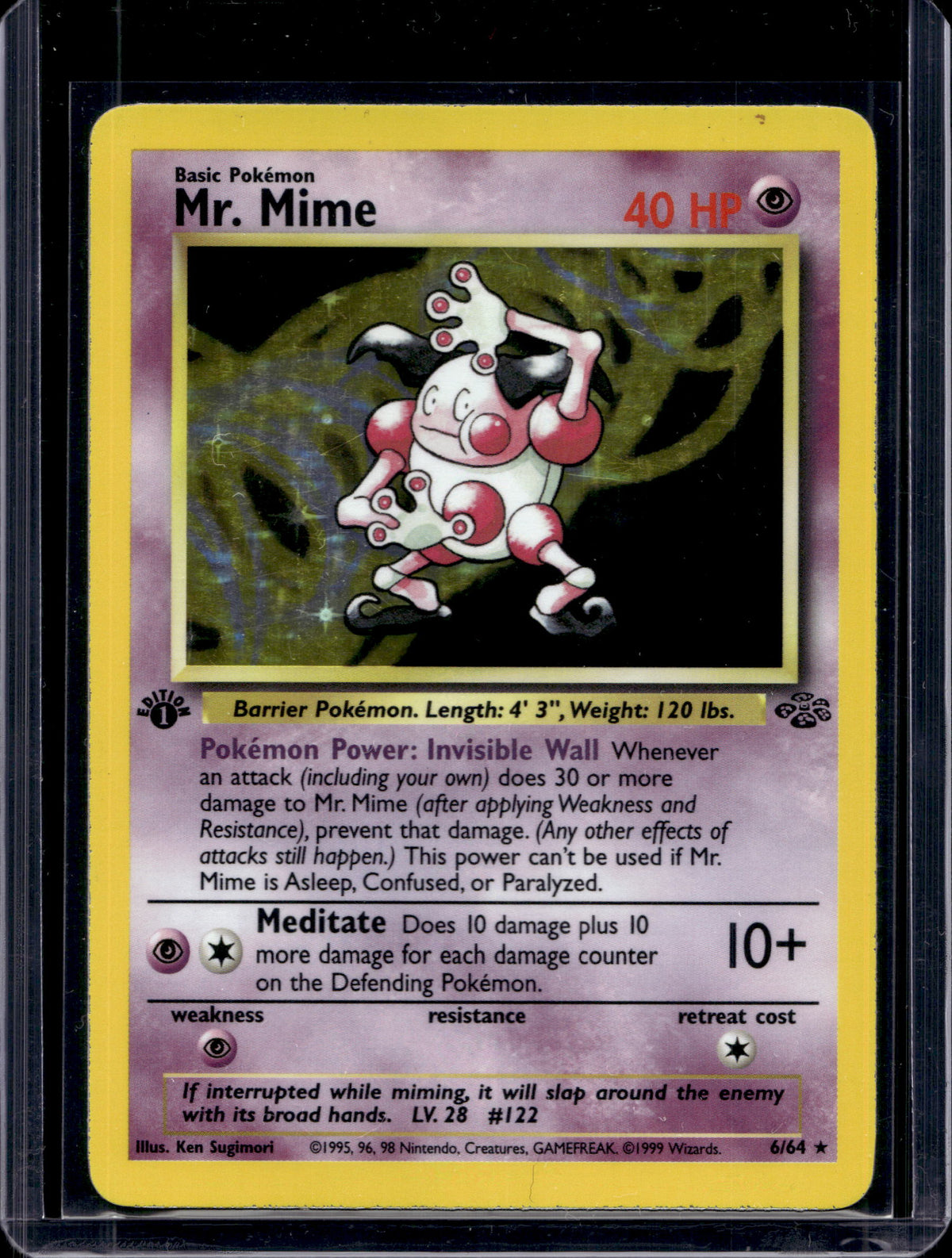 Mr. Mime (Jungle - 1st Edition Holofoil) 6/64 Raw