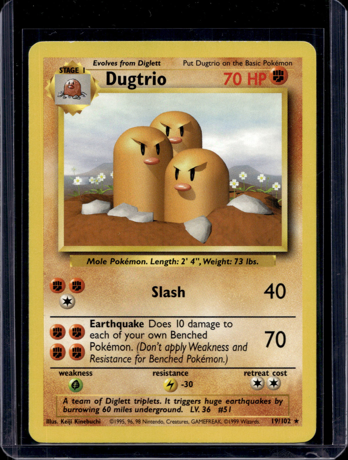 Dugtrio (Base Set - Unlimited) 19/102 Raw