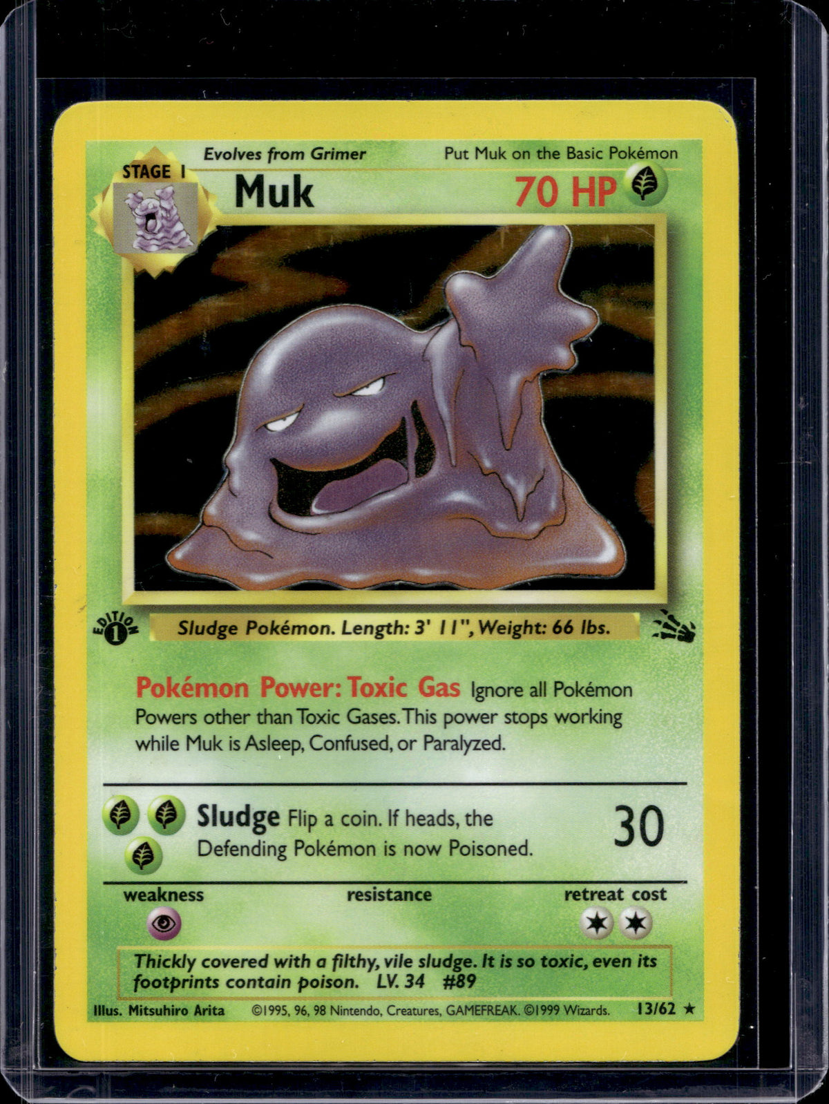 Muk (Fossil - 1St Edition - Holofoil) 13/62 Raw
