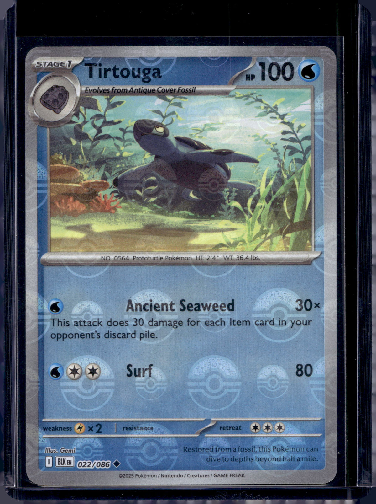 Tirtouga (Poke Ball Pattern) 022/086 Raw RookieLegends