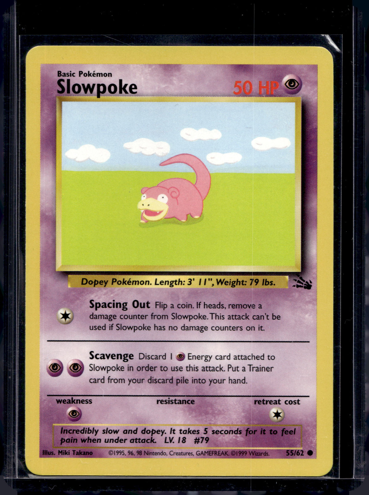 Slowpoke (Fossil - Unlimited) 55/62 Raw