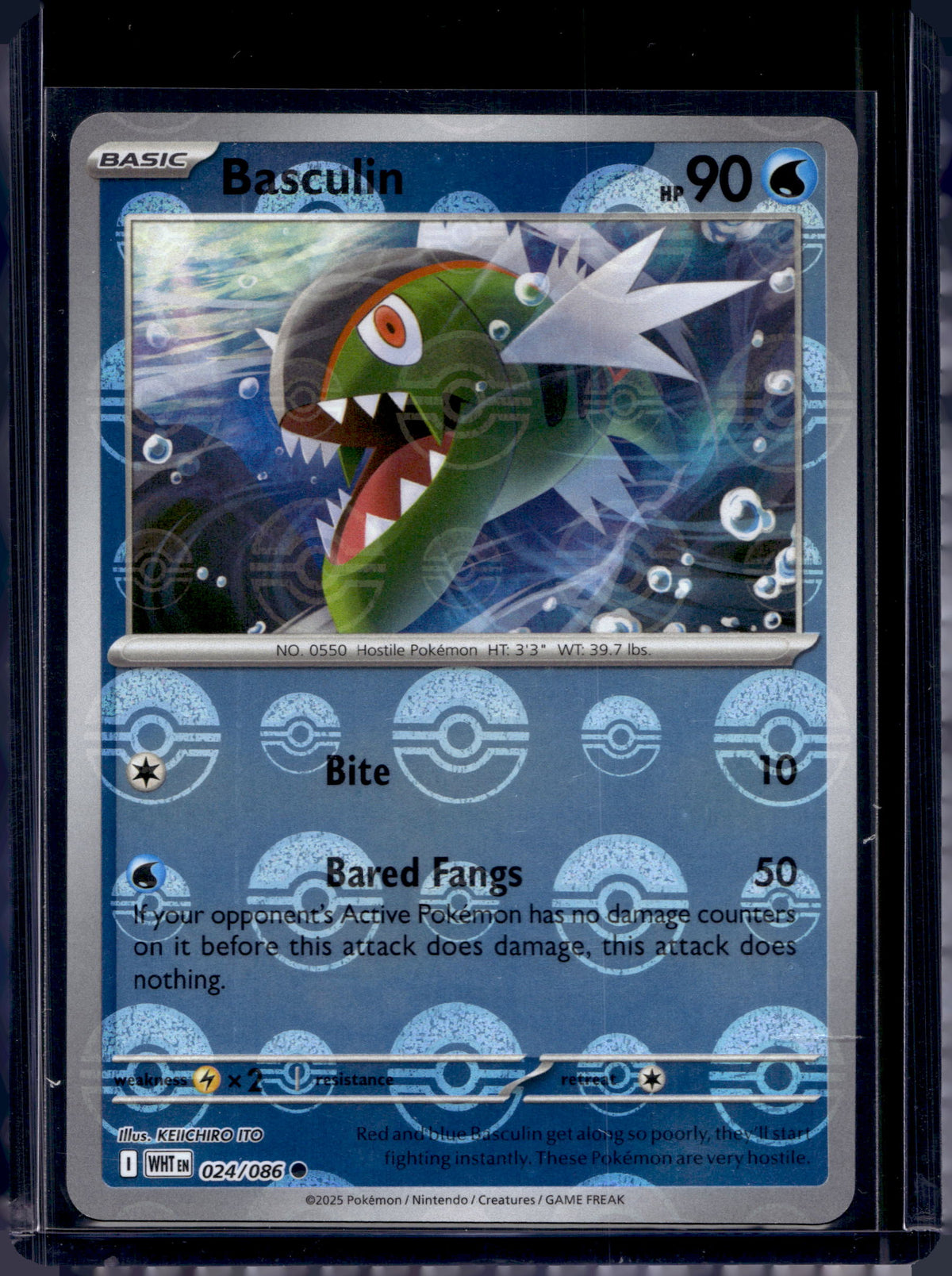 Basculin (Poke Ball Pattern) 024/086 Raw RookieLegends