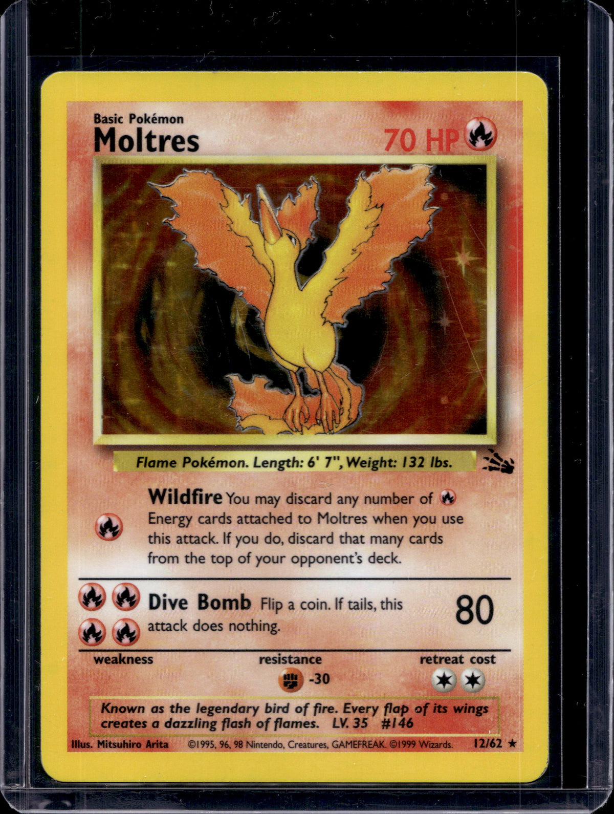 Moltres (Fossil - Holofoil) 12/62 Raw