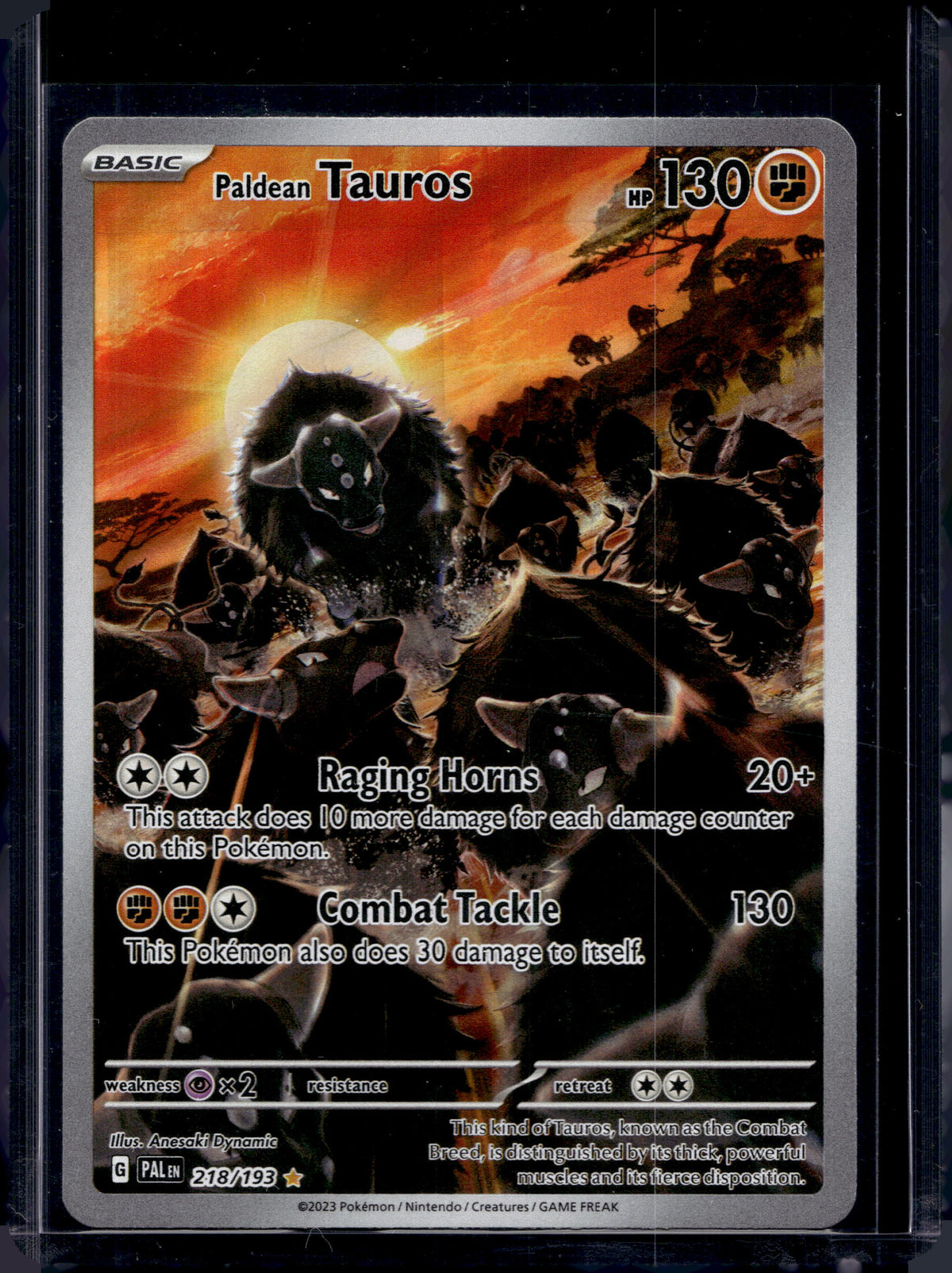 Paldean Tauros 218/193 Raw