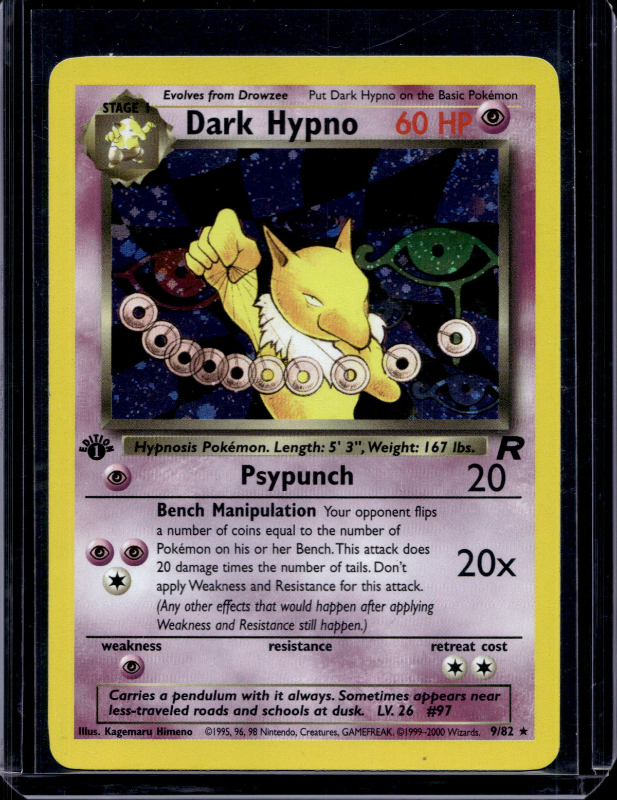 Dark Hypno (1st Edition Holofoil) 9/82 Raw