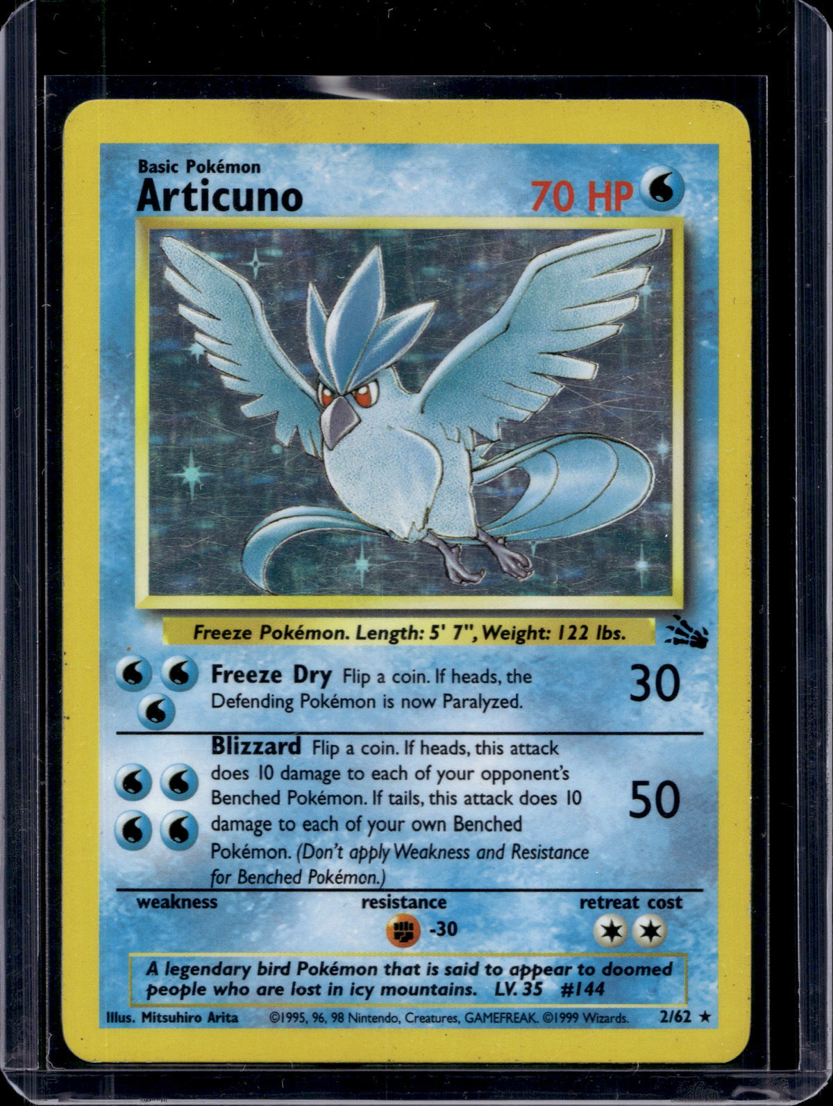Articuno (Fossil - Holofoil) 2/62 Raw