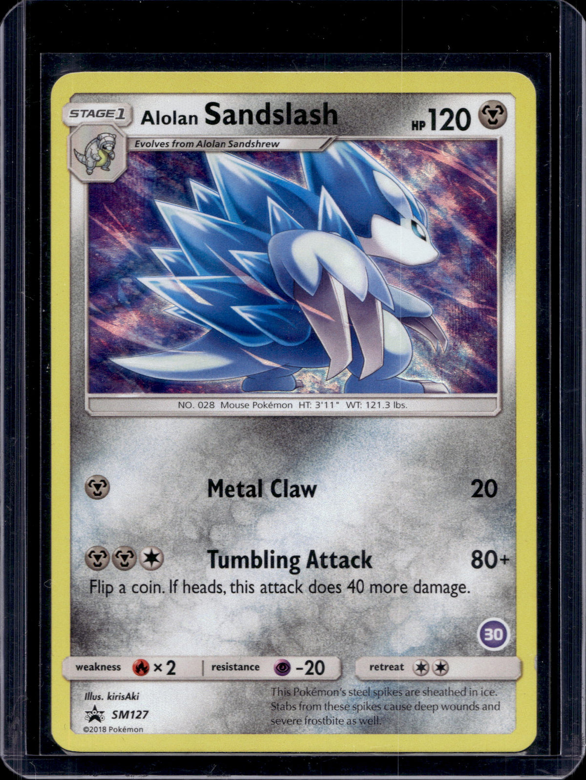 Alolan Sandslash - Holofoil - SM127 Raw