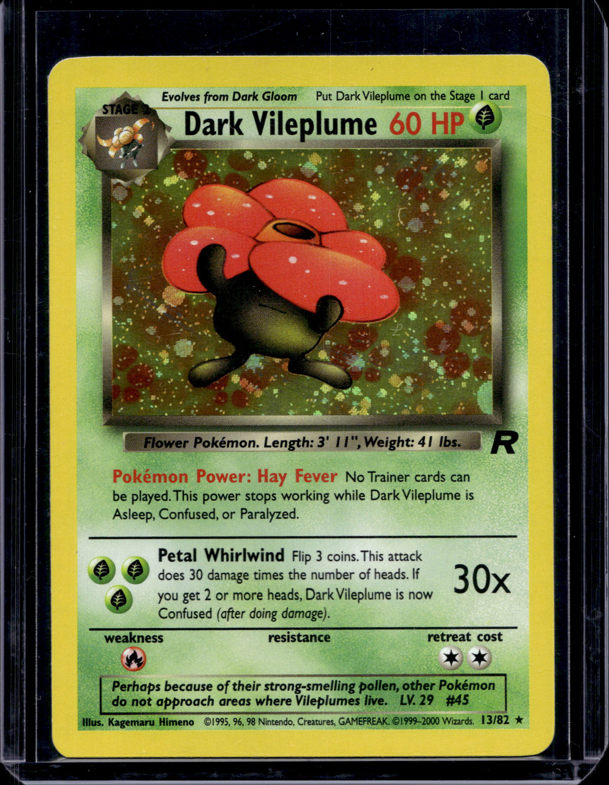 Dark Vileplume - Holofoil - 13/82 Raw
