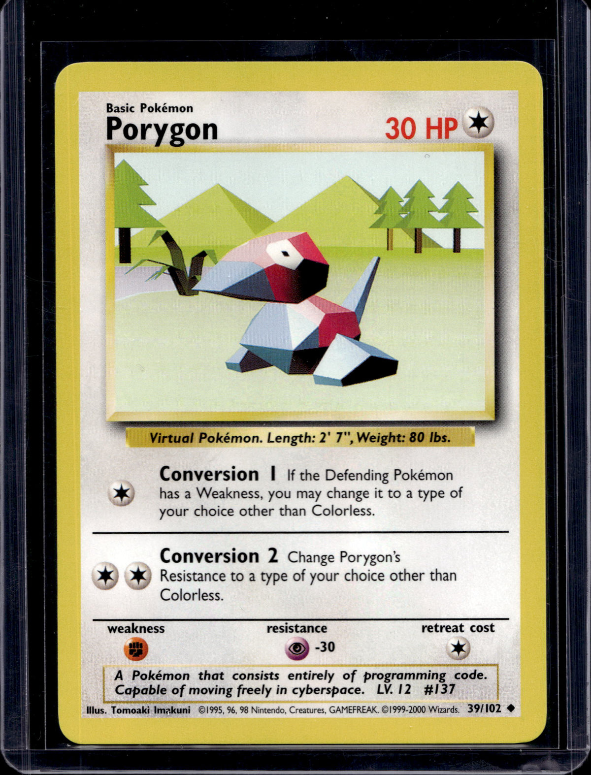 Porygon (Base Set - Unlimited) 39/102 Raw