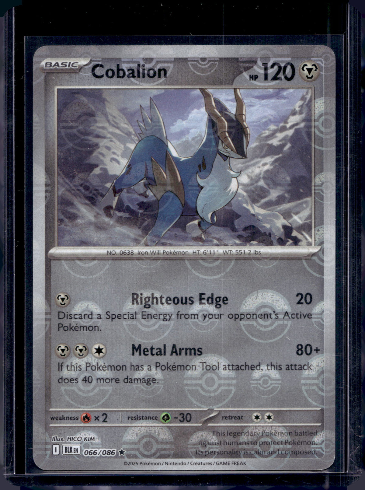 Cobalion (Poke Ball Pattern) 066/086 Raw RookieLegends