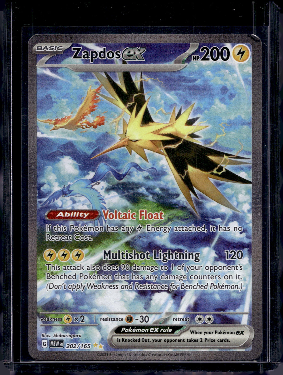 Zapdos ex 202/165 Raw