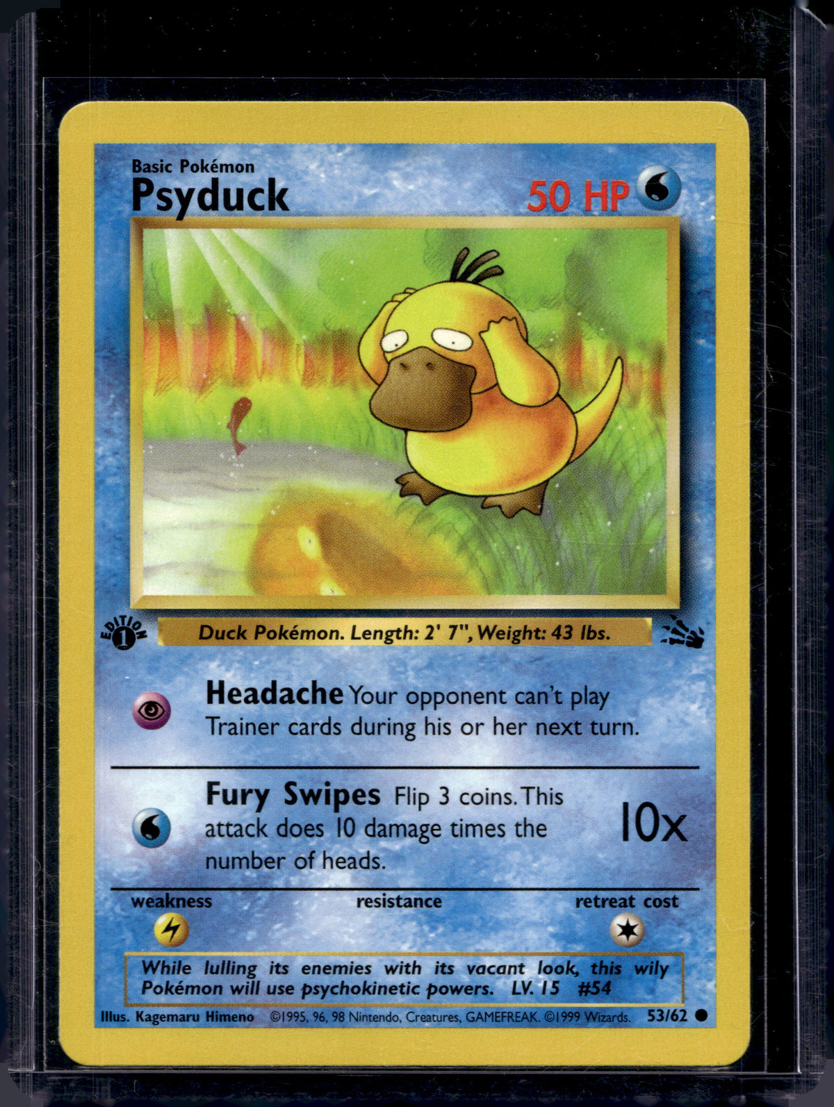 Psyduck (Fossil - 1St Edition) 53/62 Raw